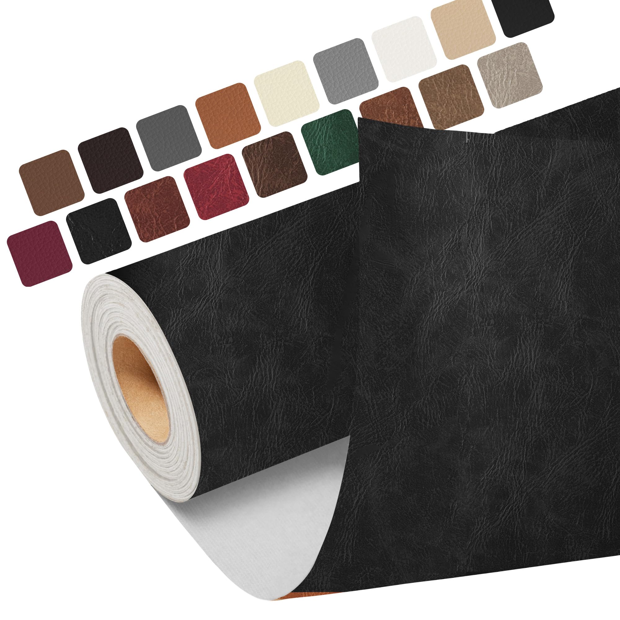 レザー補修シート 大判 合成皮革 補修 テープ、レザーシート 補修テープ 60 x 200 cm 家具用自己接着合皮 補修シート、自動車シート、ソファ、椅子、船椅子用皮革補修剤、ブラッ 黒