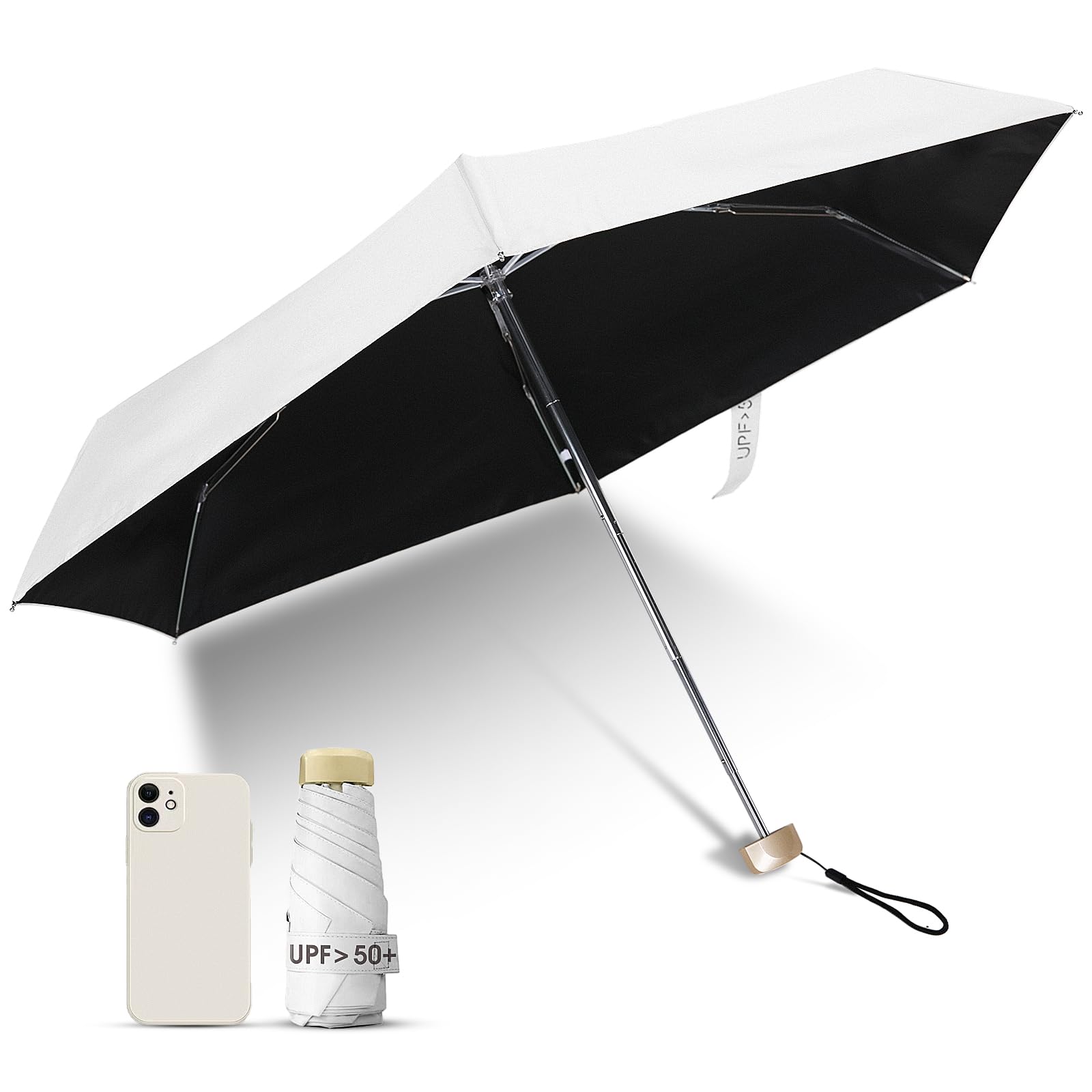 日傘 超軽量 179g【uvカット100 遮光&UPF 50+】おりたたみ 傘 晴雨兼用 航空用アルミ 錆びにくい 遮熱 紫外線遮断 日焼け防止 熱中症対策 ポ...