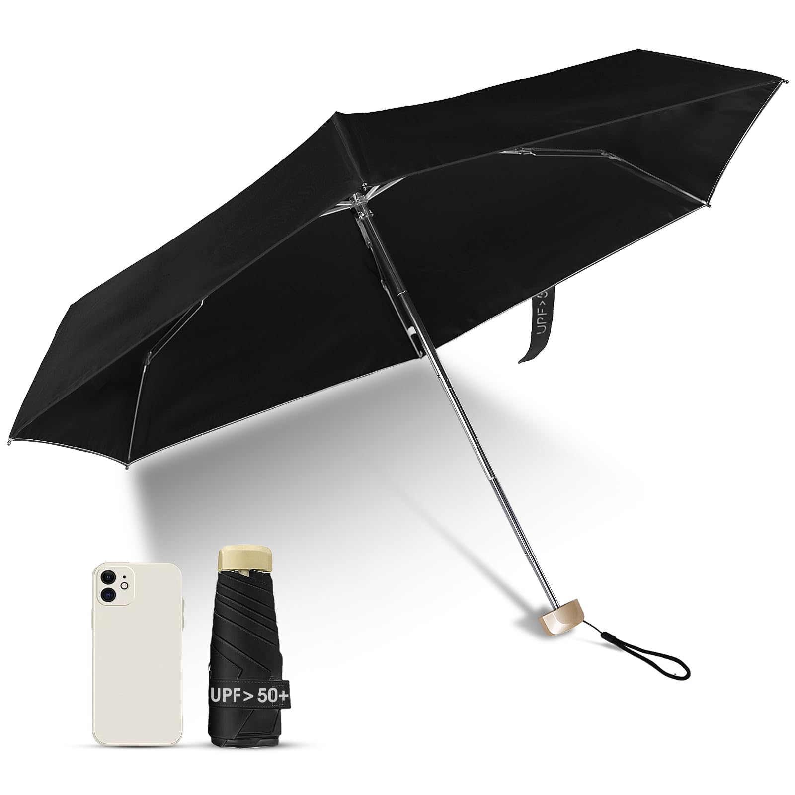 日傘 超軽量 179g【uvカット100 遮光&UPF 50+】おりたたみ 傘 晴雨兼用 航空用アルミ 錆びにくい 遮熱 紫外線遮断 日焼け防止 熱中症対策 ポ...