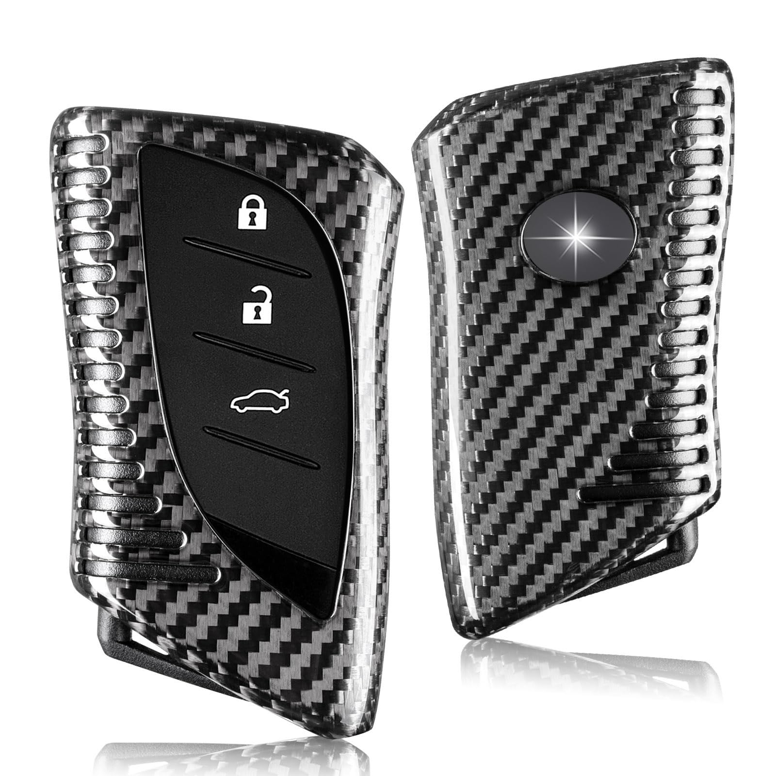 [T-carbon] キーケースに適用する レクサス UX200 UX 250h LC500 LS500 RZ450 RX350 ES350 GX460 F SPORT NX 2018-2023に適用キーカバーリアルカーボン製