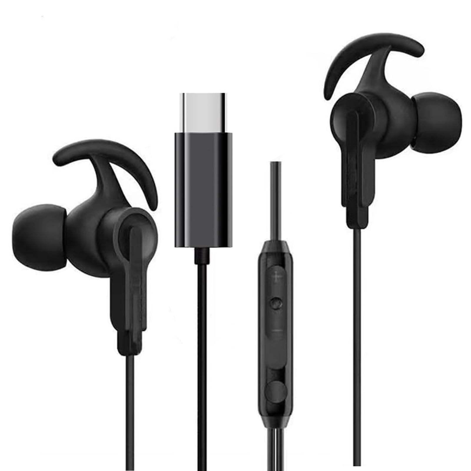 Rakuten - Type-CイヤホンType-Cイヤホン有線HIFI音質音量調節深重低音ノイズ低減マイク通話 クリア通話ステレオイヤホンType Cインタフェース対応AQUOS/Xperia/Galaxy/Huawei (ブラック)