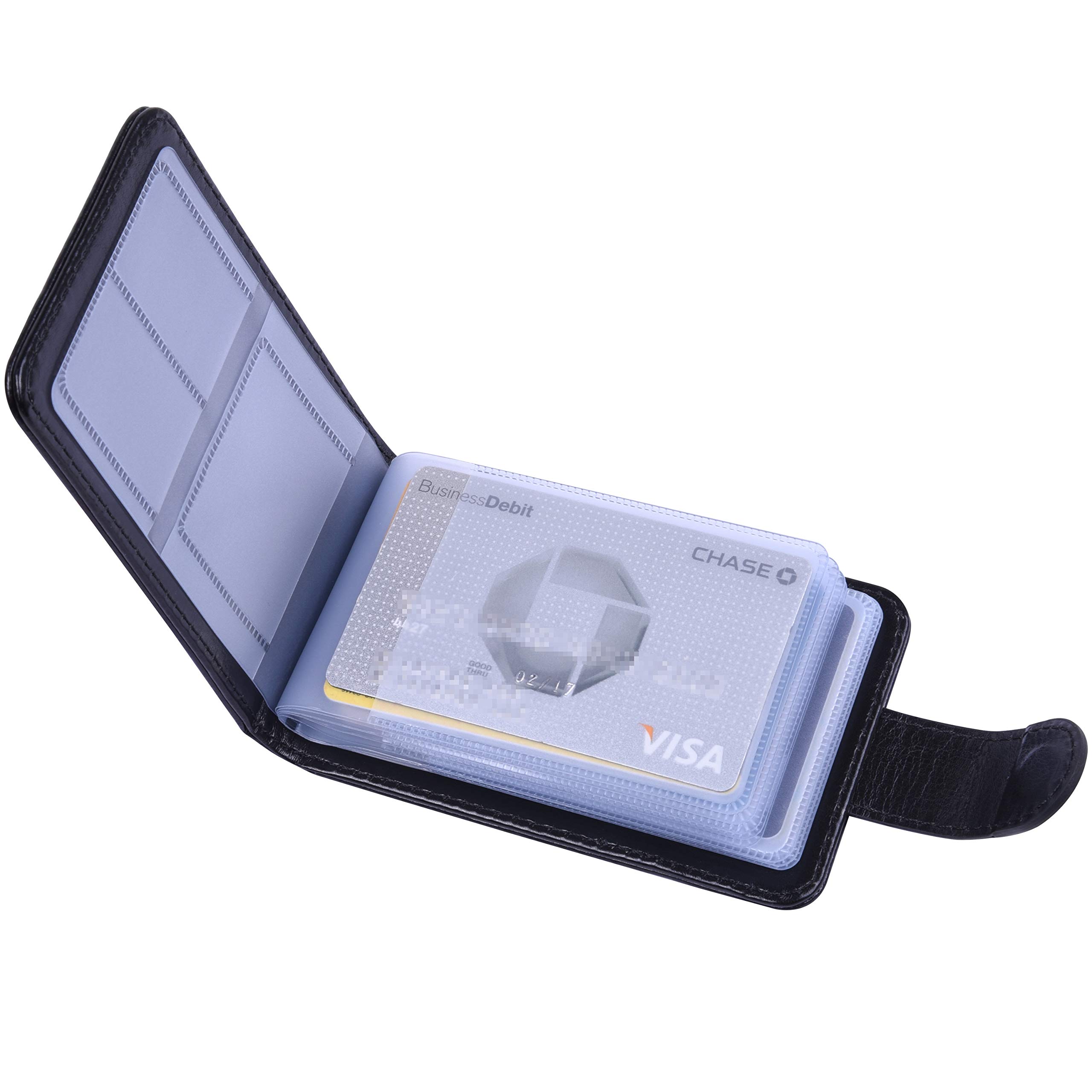 [Wisdompro] クレジットカードケース 磁気 スキミング防止 カードファイル 透明 資格証/保険証/免許証/..