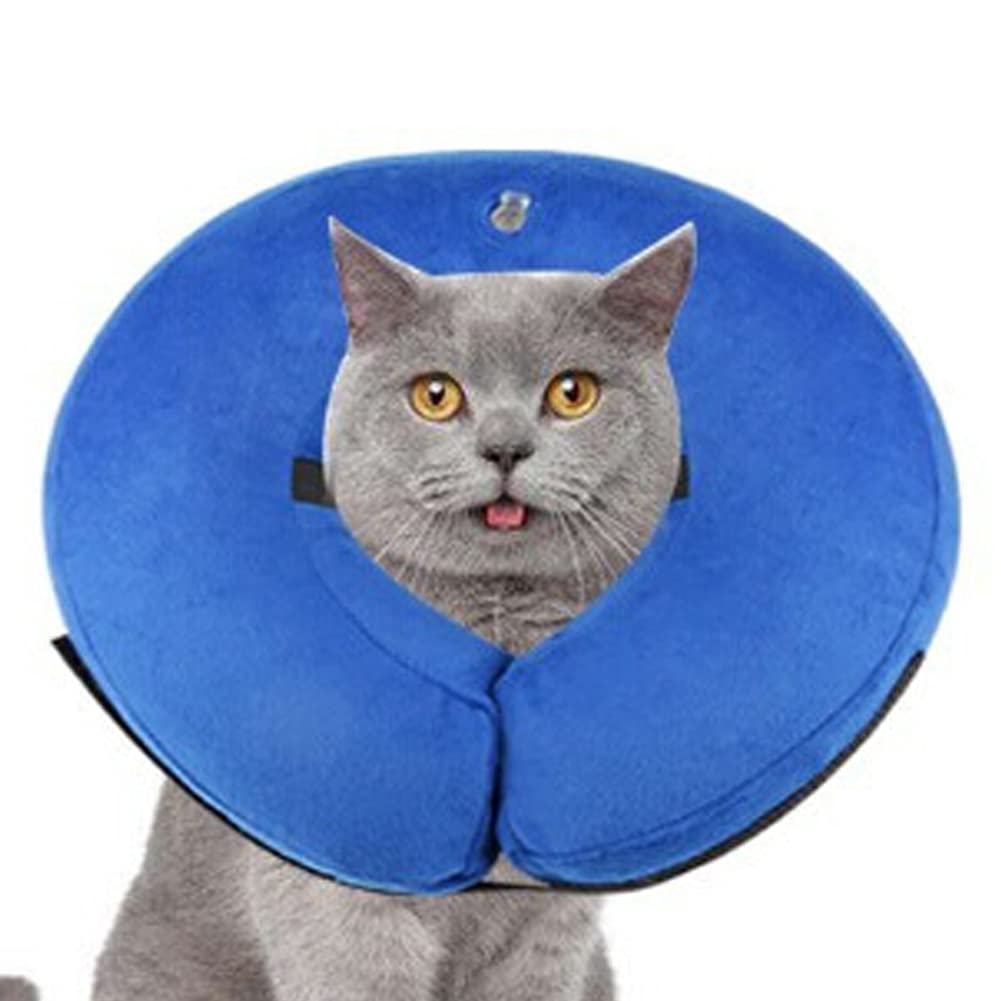 Bidason エリザベスカラー 犬 空気入り 浮き輪タイプ 首輪 柔らかい マジックテープ サイズ調節 取り外..