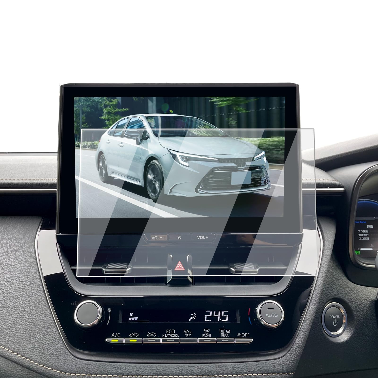 ECOZEN トヨタ 新型 カローラ セダン カーナビ フィルム 強化ガラス 10.5インチ 2022.10・現行 カロー..