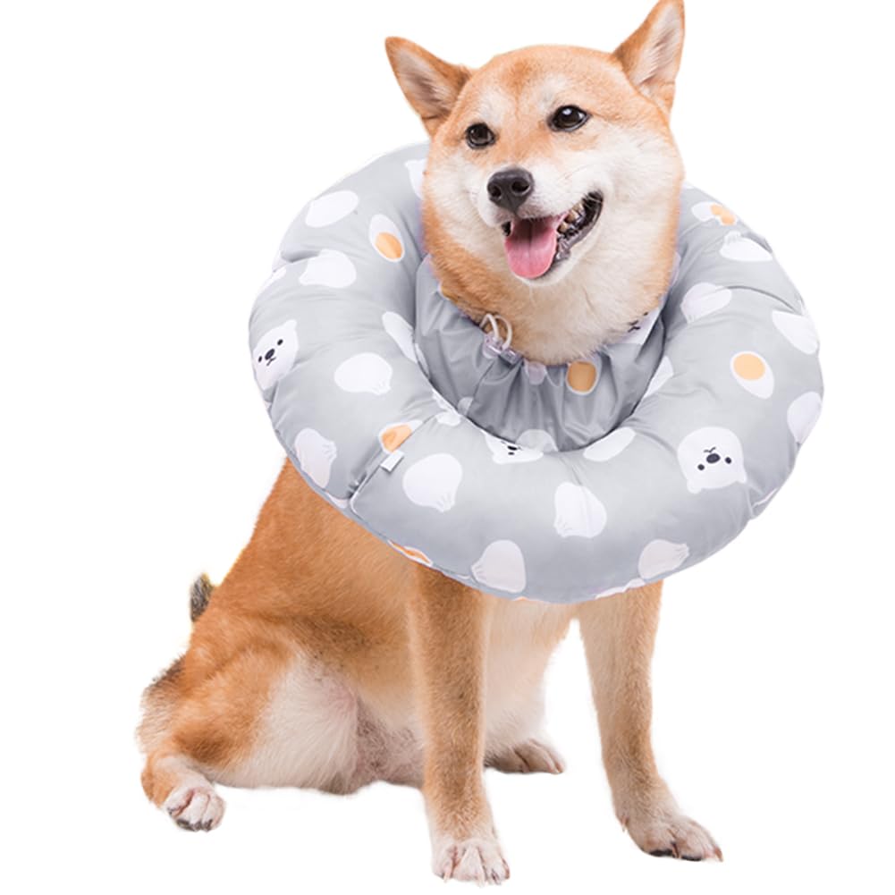 Bidason エリザベスカラー 犬 猫 ふわふわ 柔らかい 防水 可愛い 皮膚病 避妊 術後 介護 引っ掻き 傷舐..