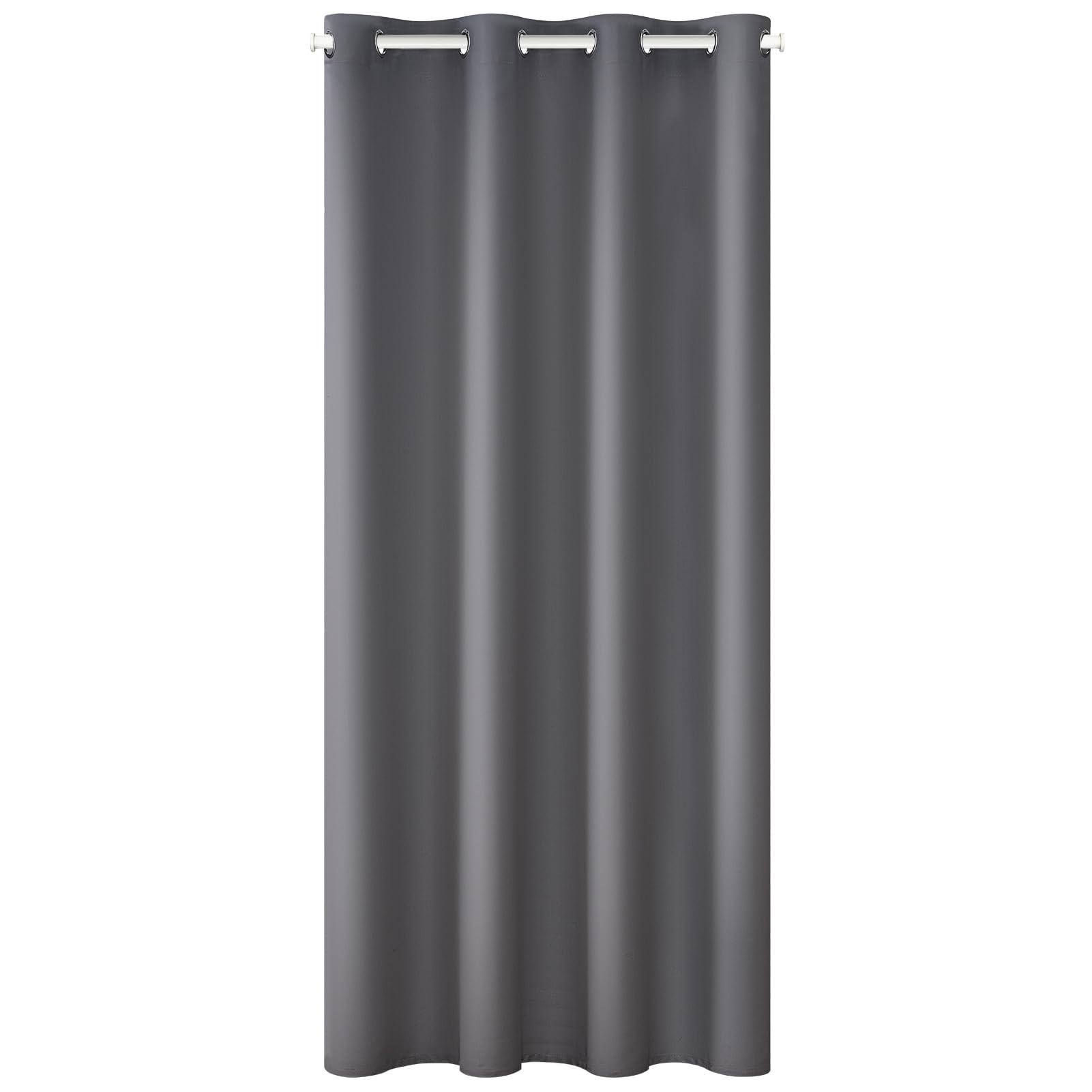 Rakuten - Topfinel カーテン 遮光 間仕切りカーテン 断熱 幅150cm 丈180cm 1枚入り ダークグレー ハトメ型 突っ張り棒 カーテン 仕切りカーテン ドアカーテン 目隠し 玄関 キッチン リビング
