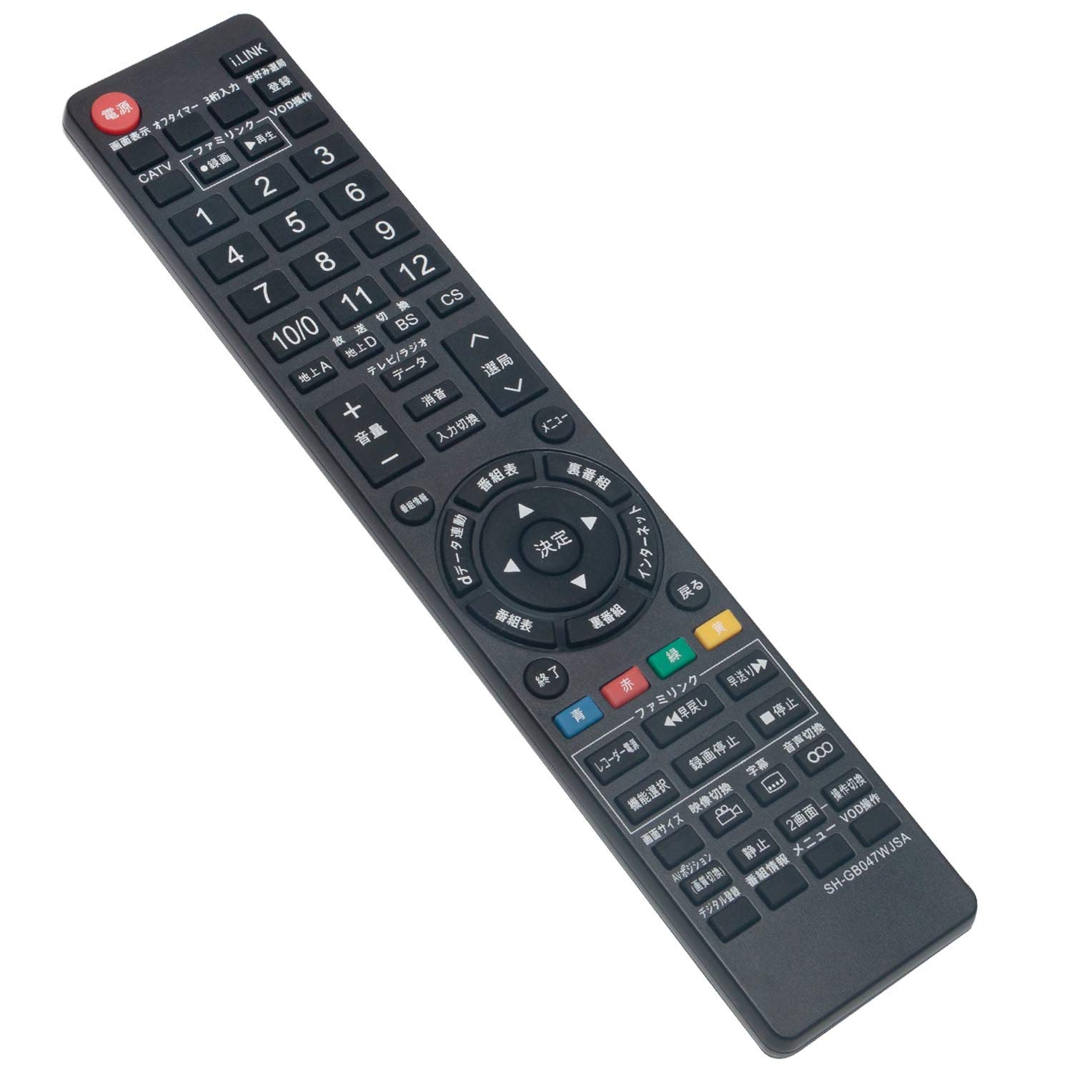 Rakuten - PerFascin 代用リモコン replace for シャープ テレビ リモコン アクオス GA550WJSA LC-16E1 LC-20EX3 SHARP