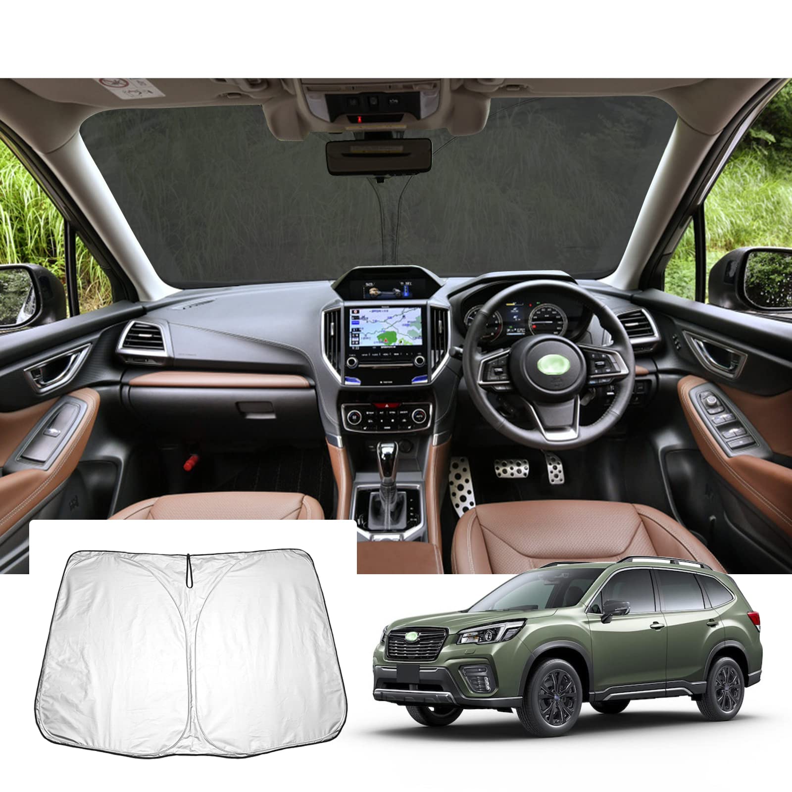 【GAFAT】スバル フォレスター SK系 5代目 2018年モデル~現行 baRUSU Forester 新型 専用 車用サンシェ..