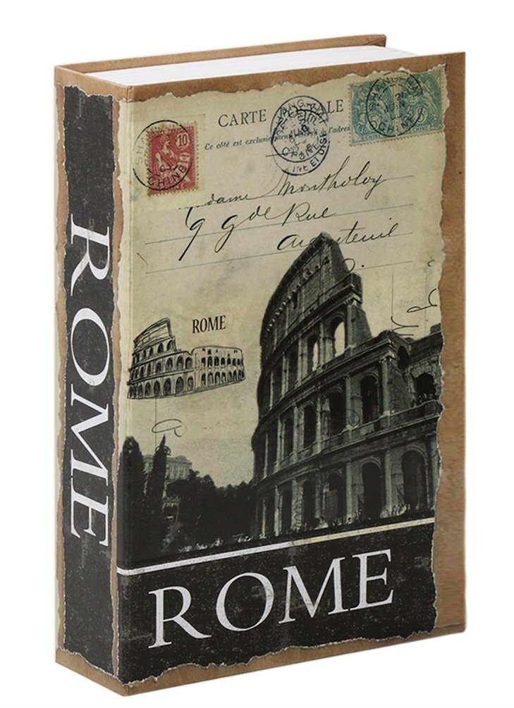 Jssmst（ジェスマット） 辞書型金庫 隠し金庫 ダイヤル式 24x16x5.5cm 防犯収納 CB0901M (ローマ)