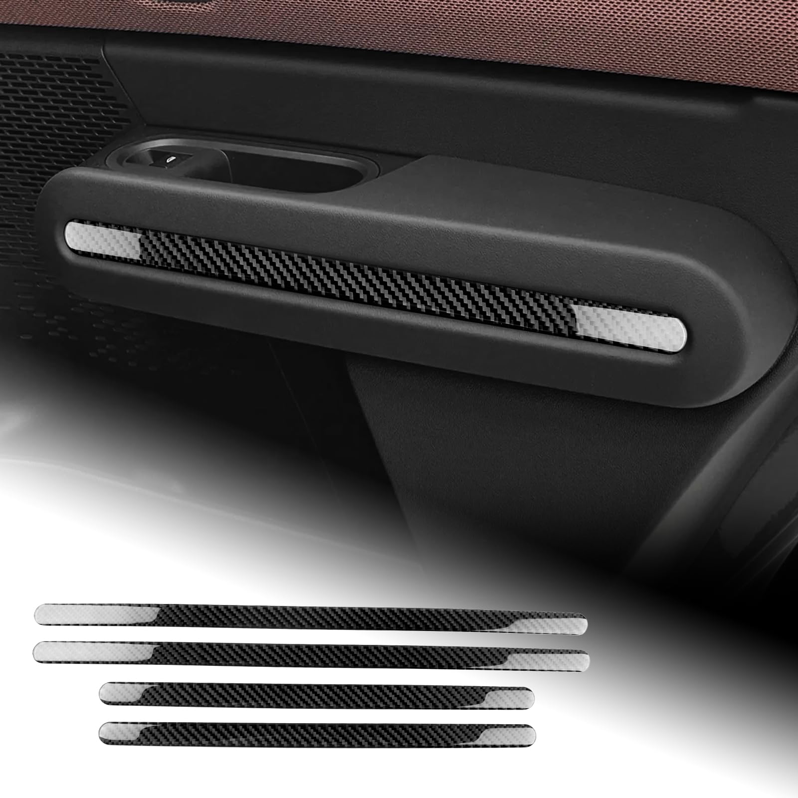 AIRSPEED ミニ 第3世代 カントリーマン U25 2024-UP専用 アクセサリー カーボンファイバー 内装 カスタム パーツ カードアトリムストリップステッカー ガーニッシュ カッコいい ドレスアップ 汚れ防止 両面テープ付き 簡単取付 MINI