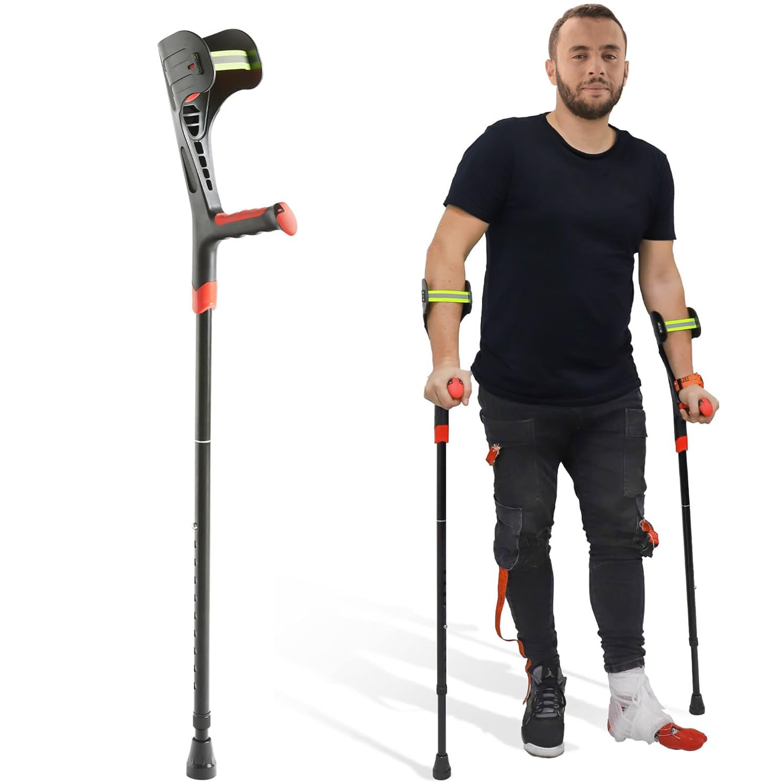 ビグアレクス（BigAlex） 松葉杖 クラッチ杖 まつばづえ ロフストランドクラッチ 折りたたみ 折り畳み ..