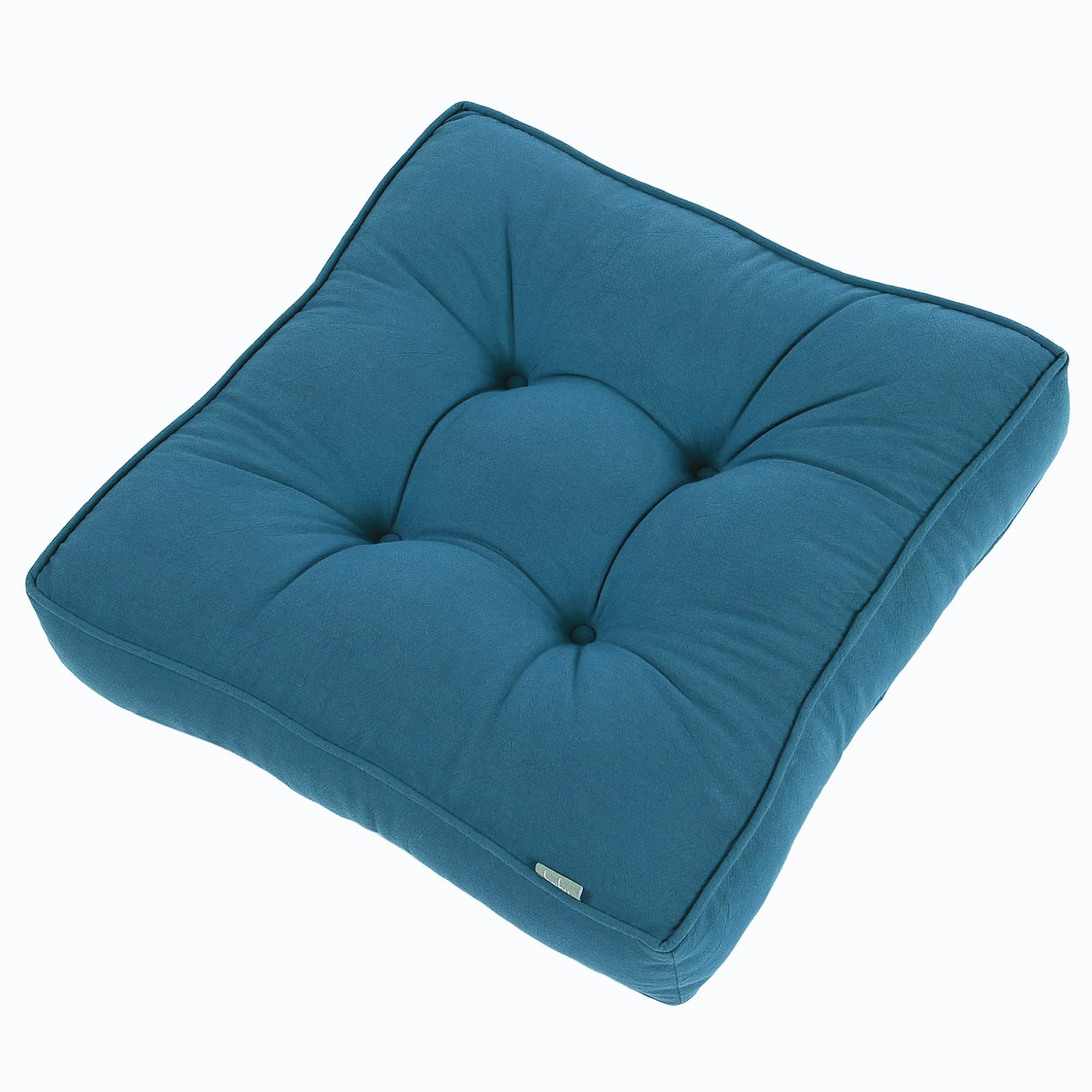 Baibu Home 座布団 クッション 綿100％ 厚め 40cm角 無地 おしゃれ かわいい ネイビー 座り心地いい 和..