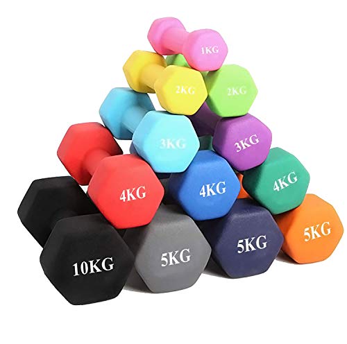 MOJEER ダンベル【2個セット1kg 2kg 3kg 4kg 5kg 6kg 8kg10kg】【 選べる8色】筋トレ ダイエット 鉄ア..