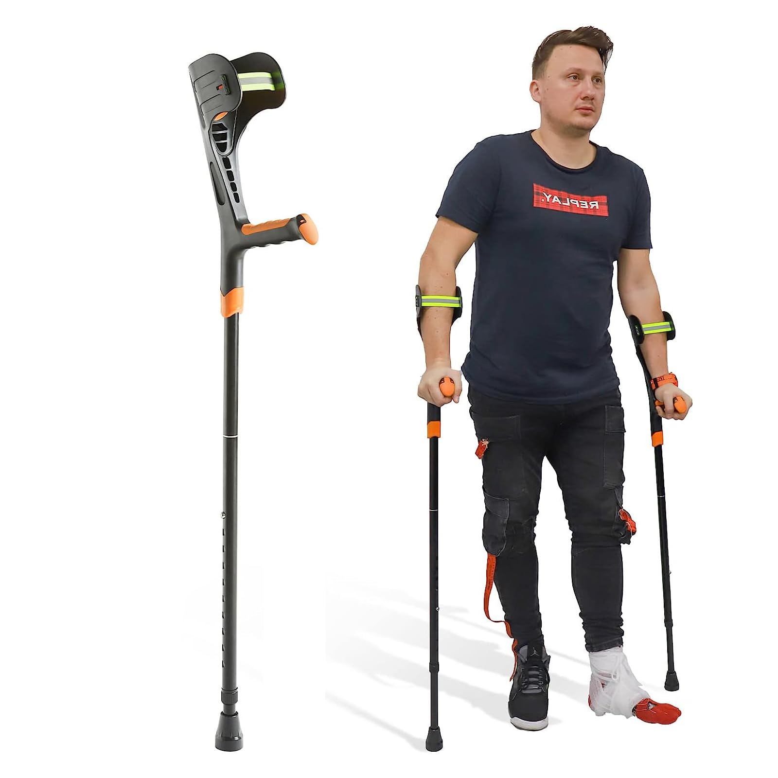 ビグアレクス（BigAlex） 松葉杖 クラッチ杖 まつばづえ ロフストランドクラッチ 折りたたみ 折り畳み ..