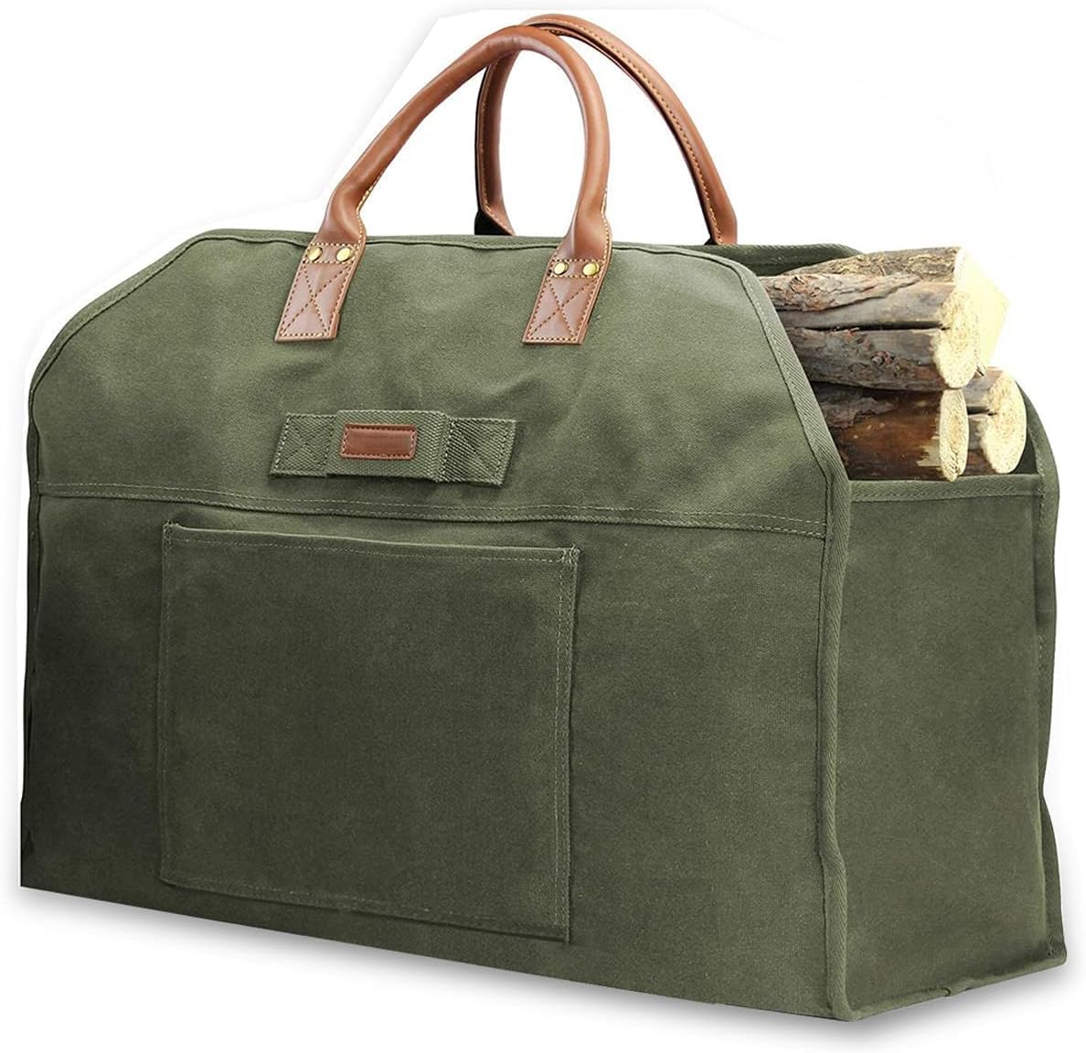 薪バッグ 薪ケース 防水 帆布 大容量収納 炭 焚き火台 薪ストーブ 七輪 キャンプ道具 ツールバック キ..