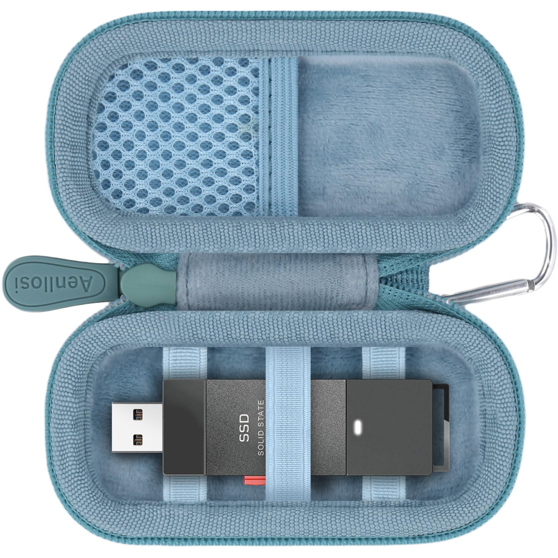 （ケースのみ）BUFFALO バッファロー SSD 外付け 1.0TB SSD-PUT1.0U3-B/N 専用収納ケース ブルー-Aenllosi