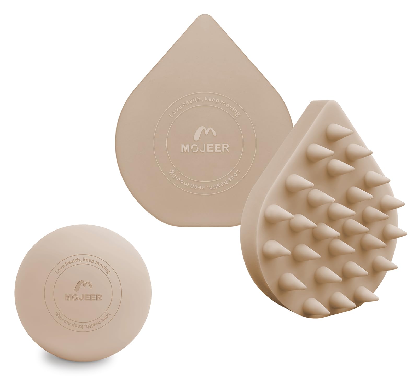 MOJEER シャンプーブラシ 頭皮マッサージ ブラシ スカルプブラシ リラクシングマッサージブラシ 乾湿両..