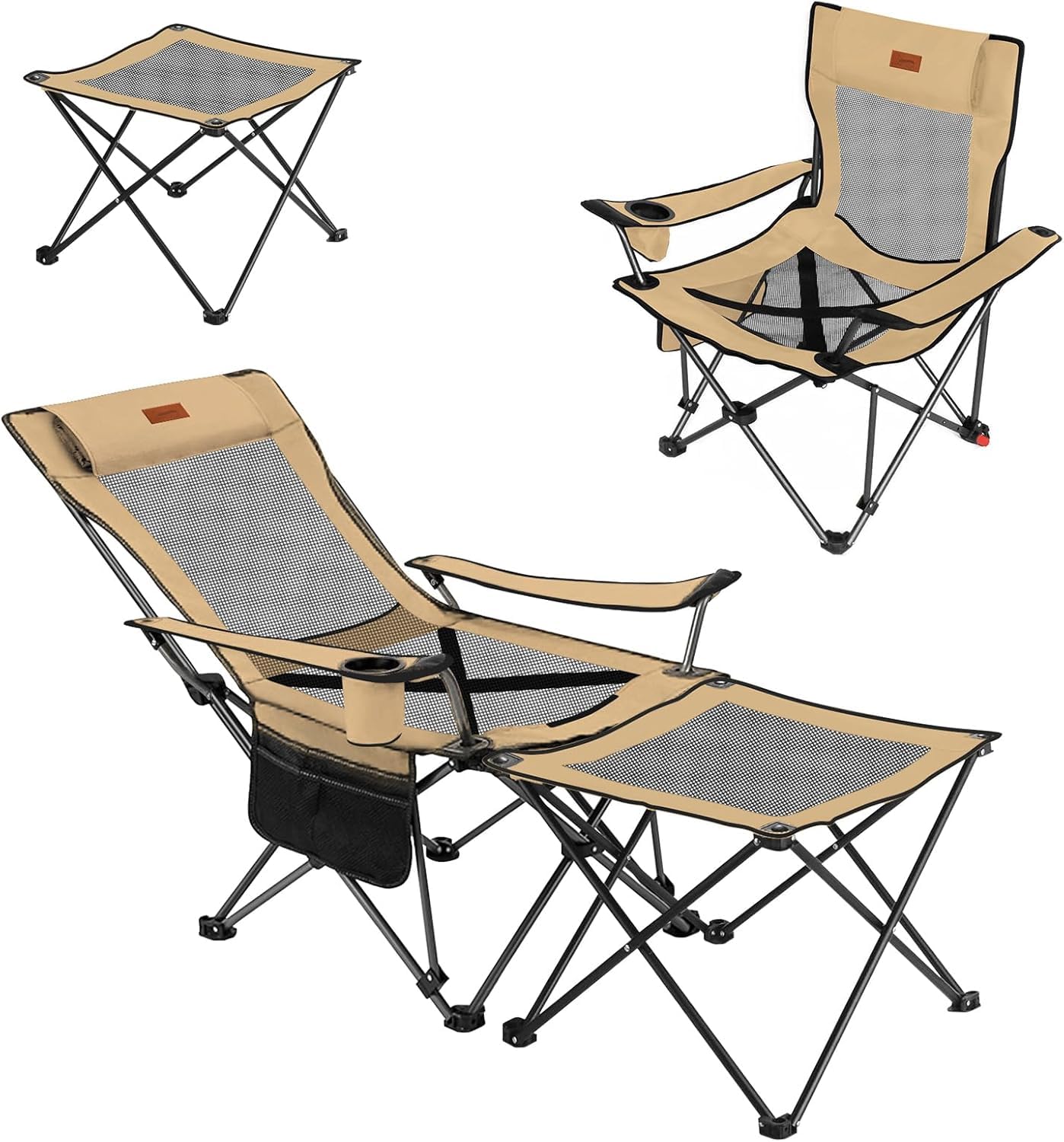 楽天Mr HedgeHogDesertFox リクライニングチェア キャンプ椅子 4way 仮眠 昼寝 4段階調整 四季適用 アウトドアチェア クーラーボックス付き 【耐荷重150kg】コンパクト 折りたたみチェア 軽量 イス 【 独自開発のカップホルダー】携帯便利 ピクニック レ