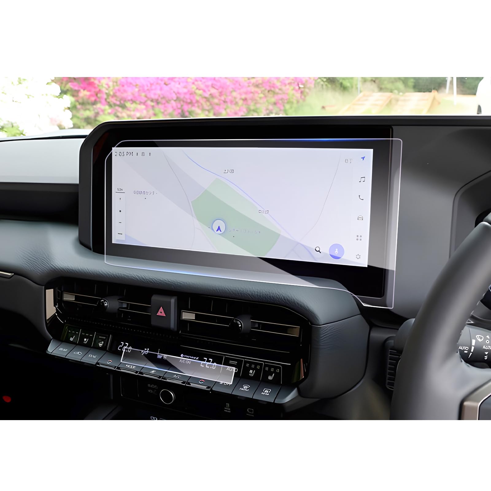 【GAFAT】トヨタ ランドクルーザー250 GDJ250W/TRJ250W型 12.3インチ R6.4~ ランクル250 専用 ナビ 保護フィルム 12.3 カーナビ保護フィルム ランクル250 エアコン 専用ガラスフィルム 車用液晶保護フィルム 9H硬