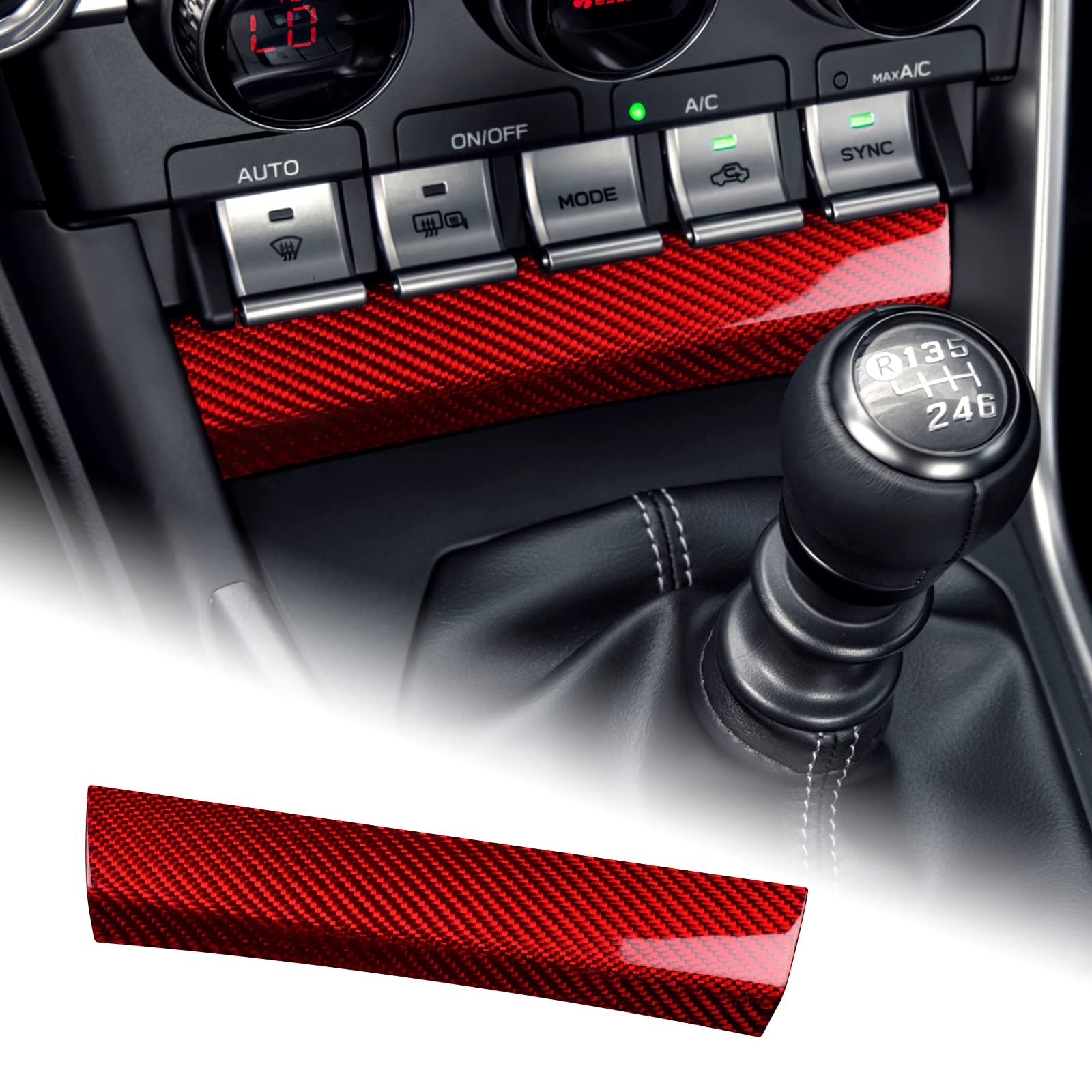 AIRSPEED トヨタ GR86 ZN8 スバル BRZ ZD8 2021-2025 専用 アクセサリー リアルハードカーボンファイバー製 カーエアコンベント調節パネルステッカー 内装パーツ Subaru BRZ Toyota GR86 装飾フレーム 両