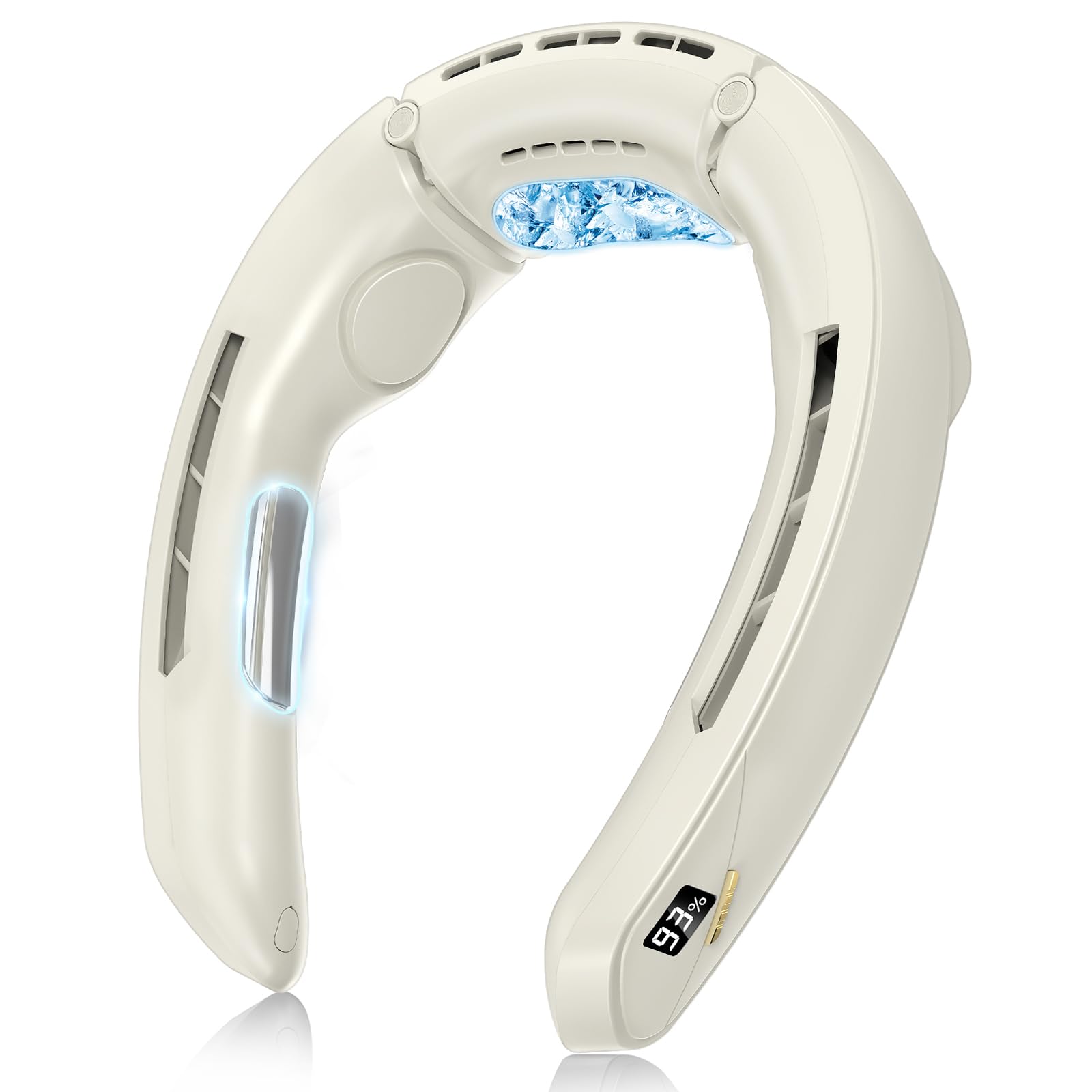 YOIIYO ネッククーラー 冷却プレート 首掛け扇風機 ネックファン 100段階風量調節 4000mAh大容量バッテリー 扇風機 羽なし 急速充電 携帯扇風機...