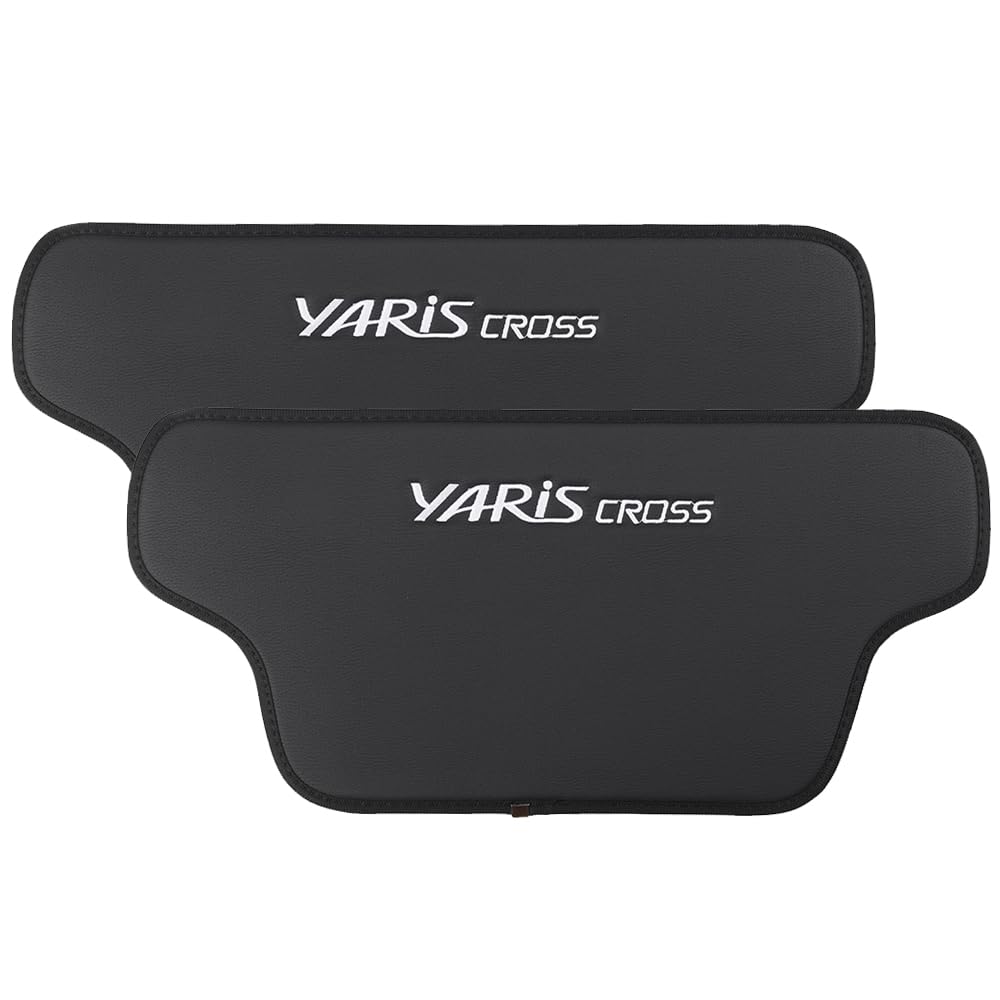 SAWAKAKI トヨタ ヤリスクロス 10系 15系（2020年8月・） 専用 キックガード シート バック レザーマット 座席後部 シートバックプロテクター 内装 汚れ防止 ロゴ付き