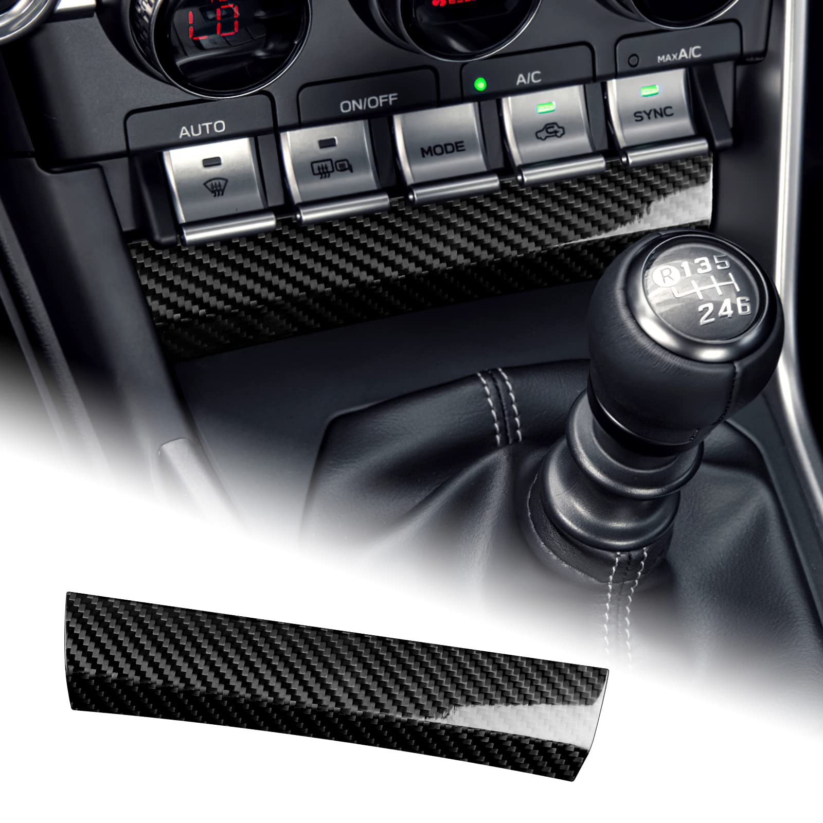 AIRSPEED トヨタ GR86 ZN8 スバル BRZ ZD8 2021 2022 2023 2024専用 アクセサリー リアルハードカーボンファイバー製 カーエアコンベント調節パネルステッカー 内装パーツ Subaru BRZ Toyota GR86