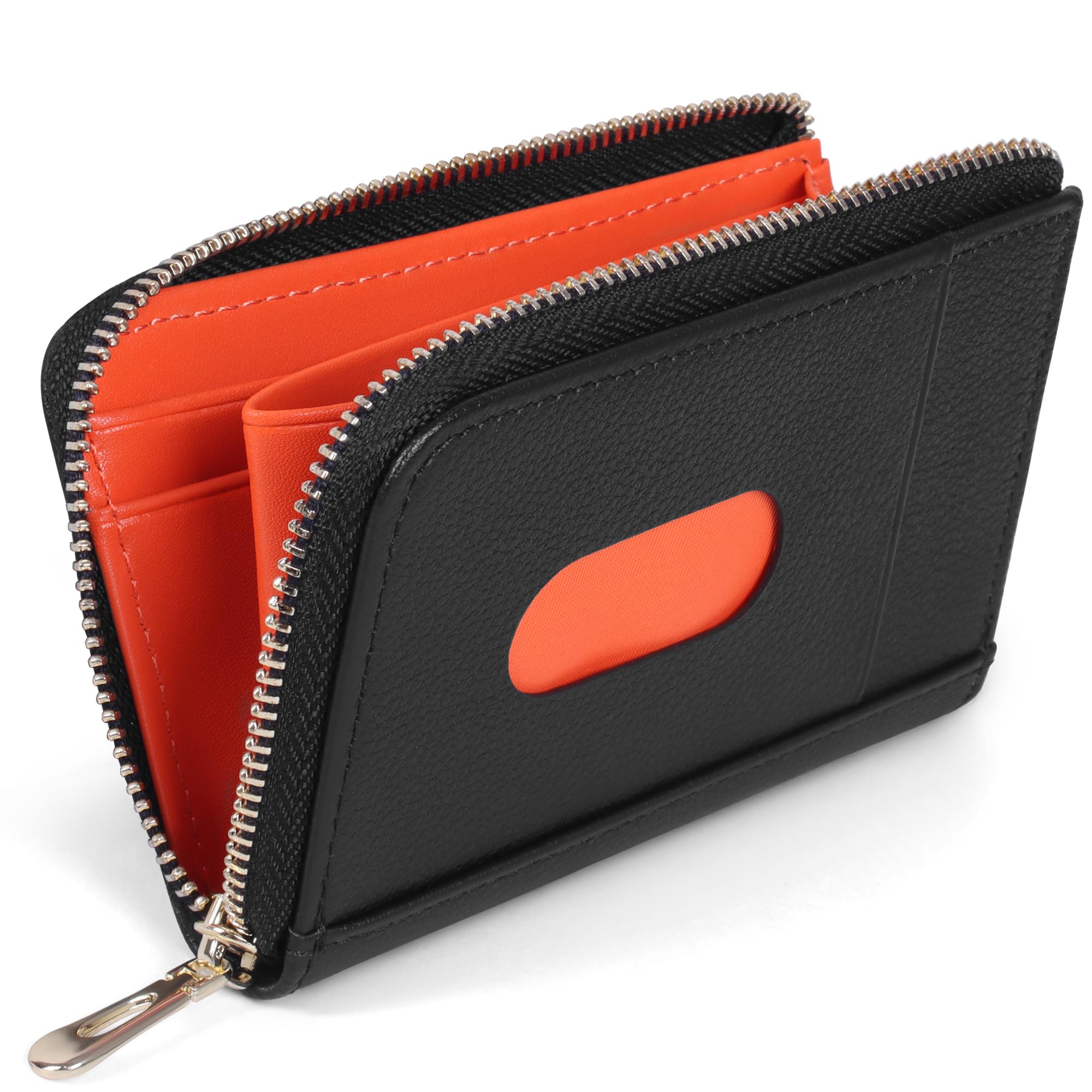 [VISOUL] コンパクト 財布 レディース 本革 ミニ財布 L字ファスナー RFID お札が折れない カードケース..