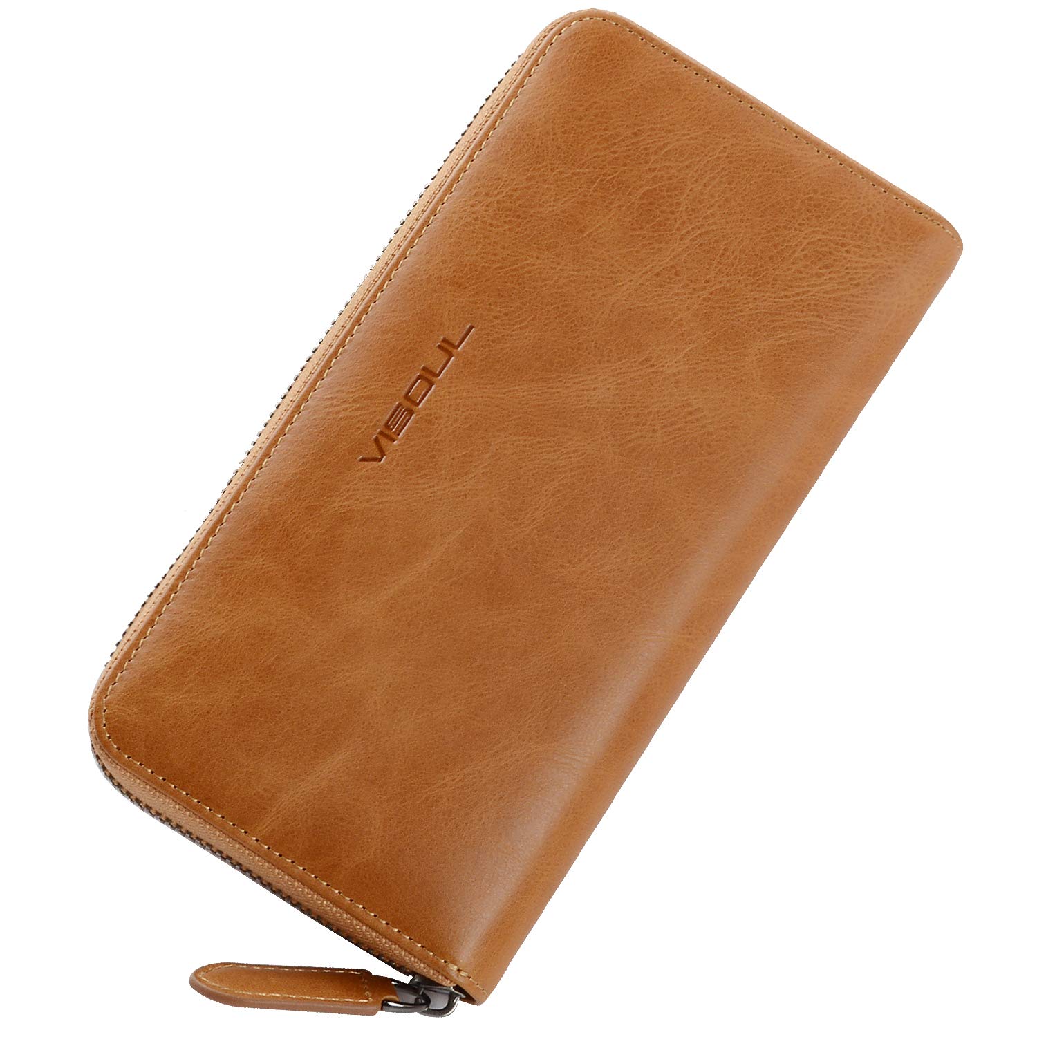 [VISOUL] 財布 メンズ 長財布 本革レザー 12枚カード入れ スキミング防止 小銭入れ 札入れ カードがた..