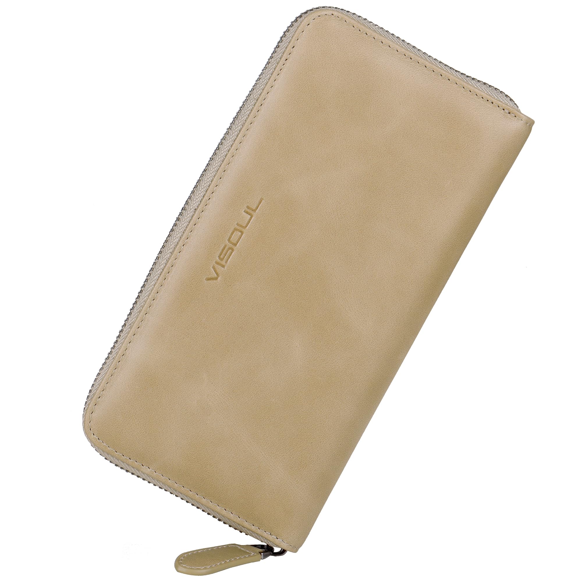 [VISOUL] 財布 長財布 本革 メンズ レザー 12枚カード入れ 小銭入れ 札入れ カードがたくさん入る スキ..