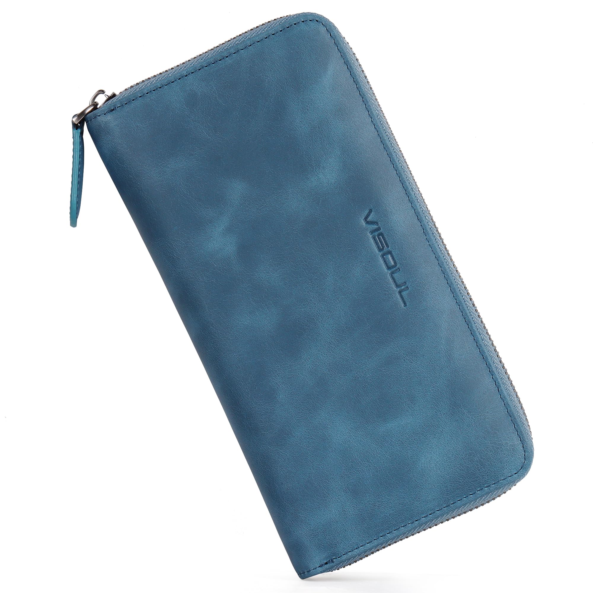 [VISOUL] 長財布 本革 財布 メンズ レザー 12枚カード入れ スキミング防止 ながざいふメンズ 小銭入れ ..