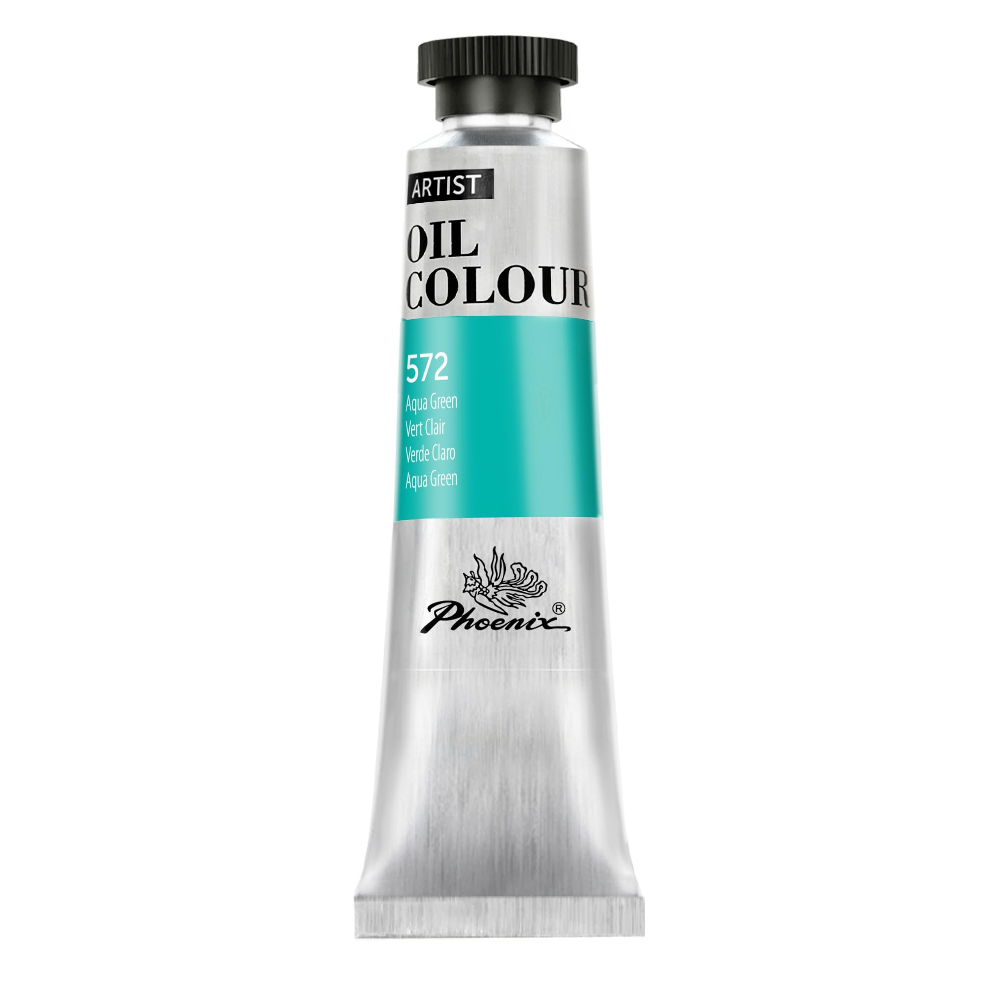 PHOENIX プロ 専門家用 油絵具 単色チューブ 40ml(1.35オンス) - アクアグリーン