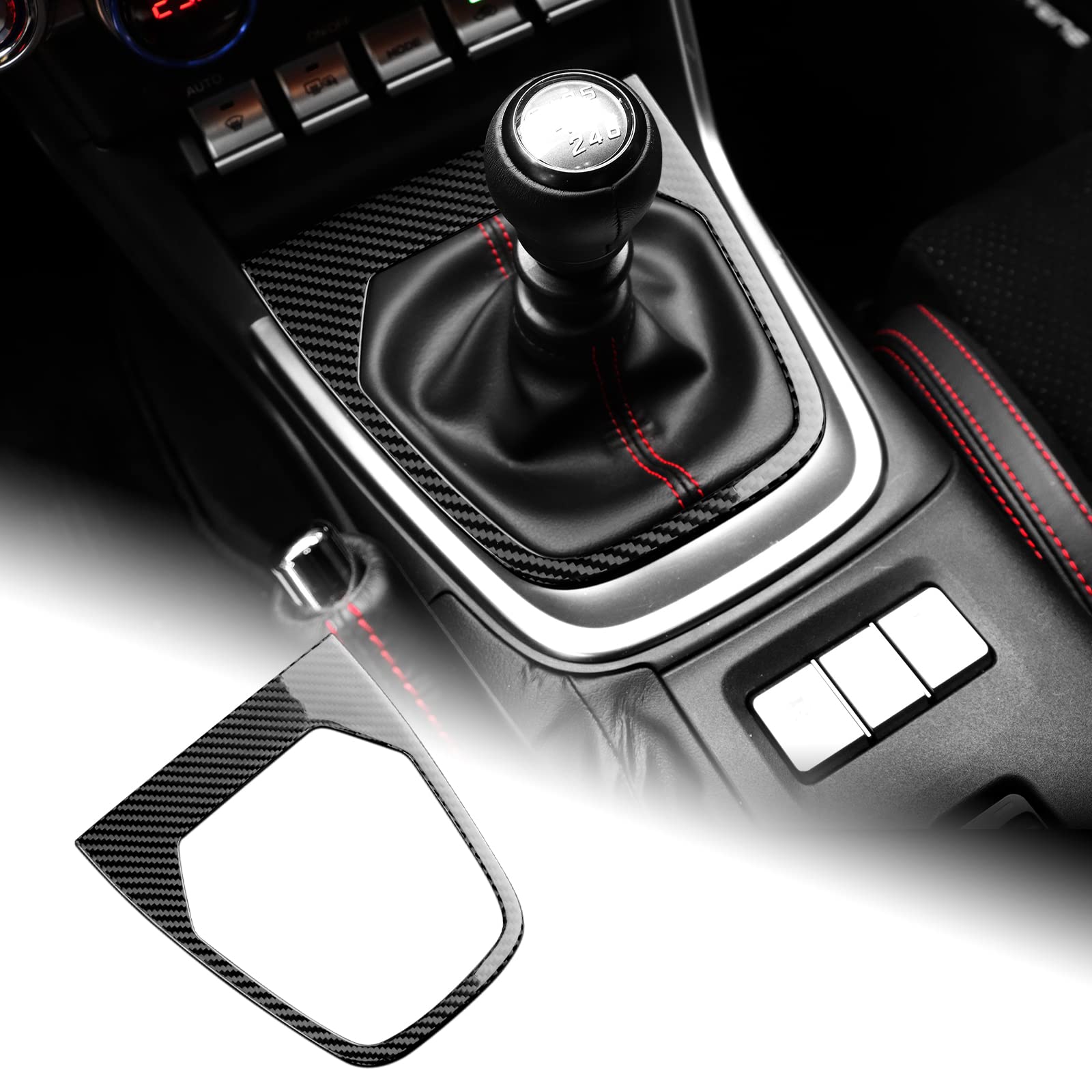 AIRSPEED トヨタ GR86 ZN8 スバル BRZ ZD8 2021 2022 2023 専用 アクセサリー リアルハードカーボンファイバー製 カーギアシフトノブパネルトリムカバー おしゃれ デカール Subaru BRZ Toyota GR86