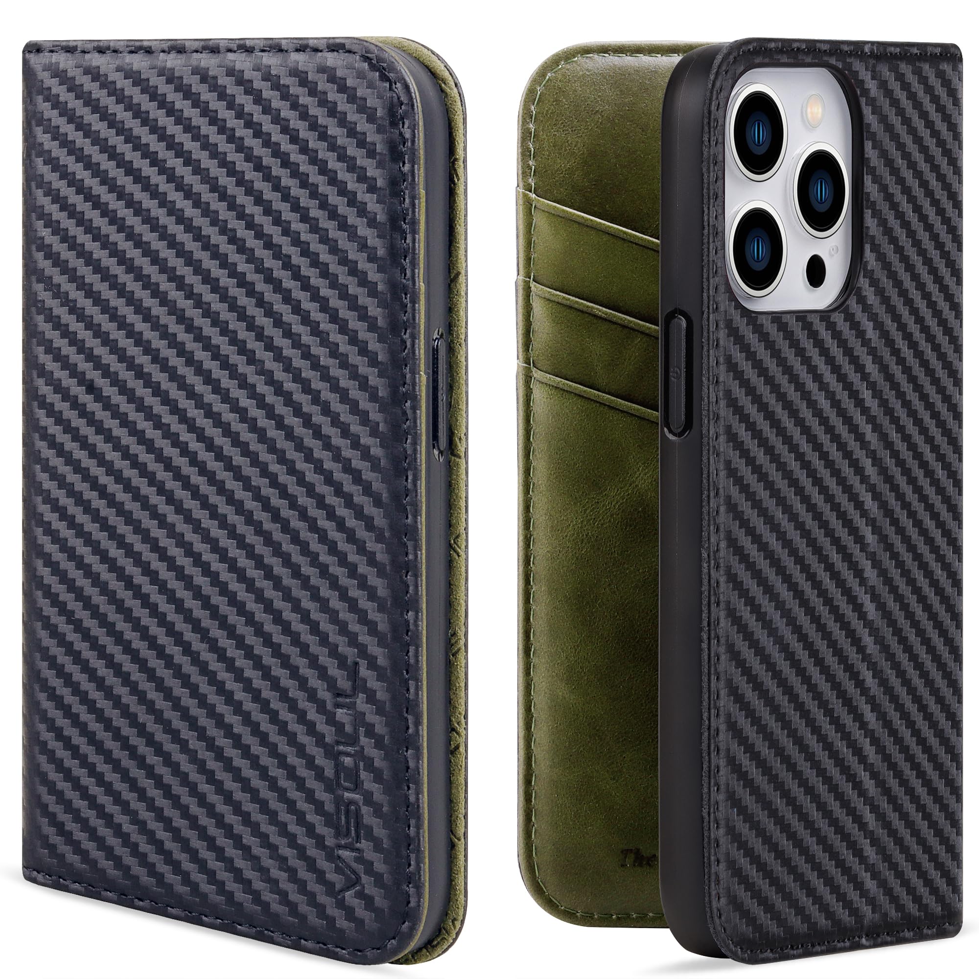 VISOUL iPhone14 Pro ������ �ܳ� ��Ģ�� �쥶�� ���ޥۥ����� �����ɼ�Ǽ ���ӥ����� �����ݸ� �ޥ��ͥå� ���֤�������� 6.1�������...