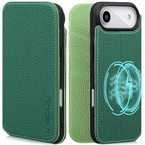 VISOUL iPhone Air 対応 ケース 手帳型 本革 アイフォン エア 手帳型ケース MagSafe対応 スマホケース レザー カード収納 携帯カバー...