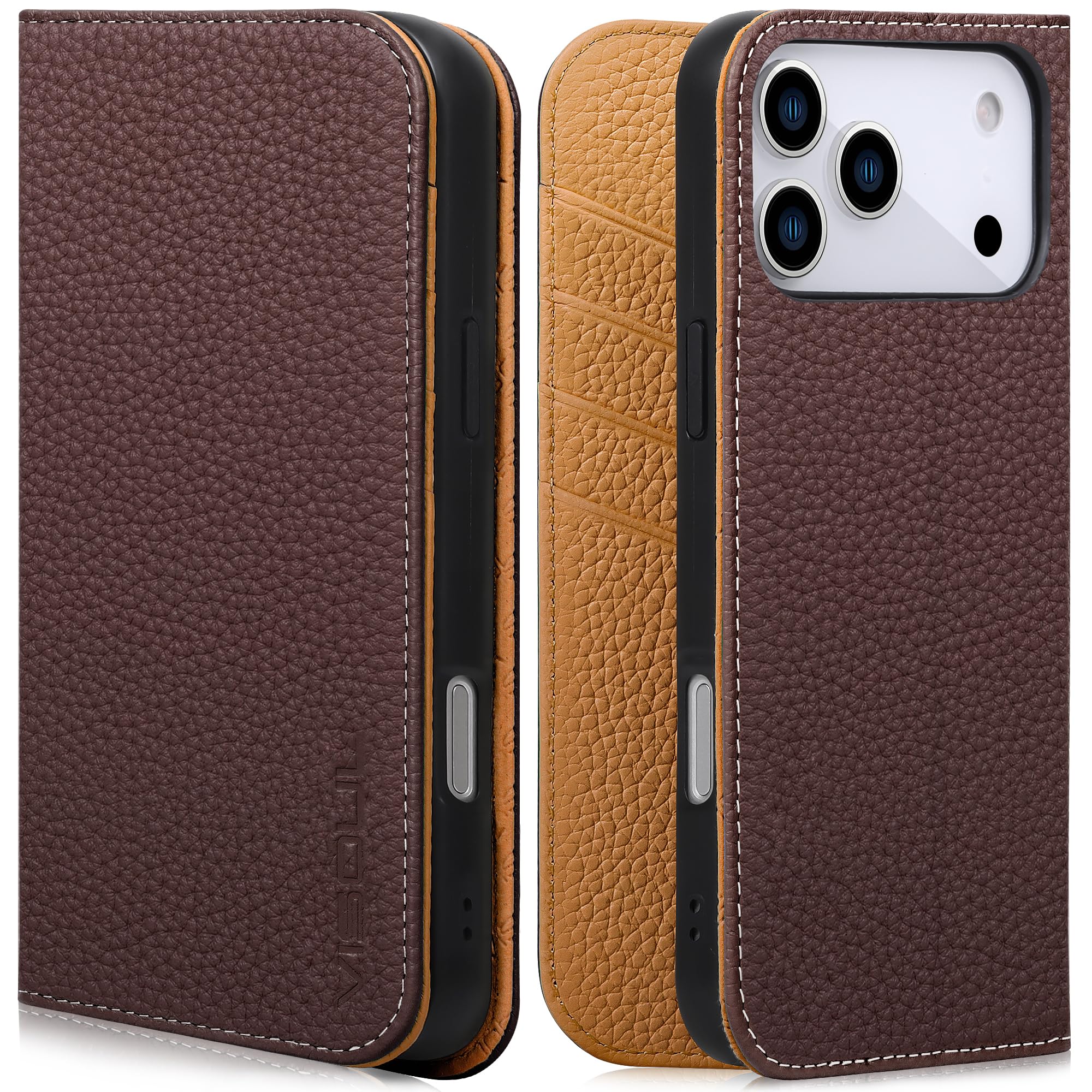 VISOUL iPhone 17 Pro Max 対応 ケース 手帳型 本革 アイフォン17 プロマックス 手帳型ケース MagSafe対応 スマホケース レザ...