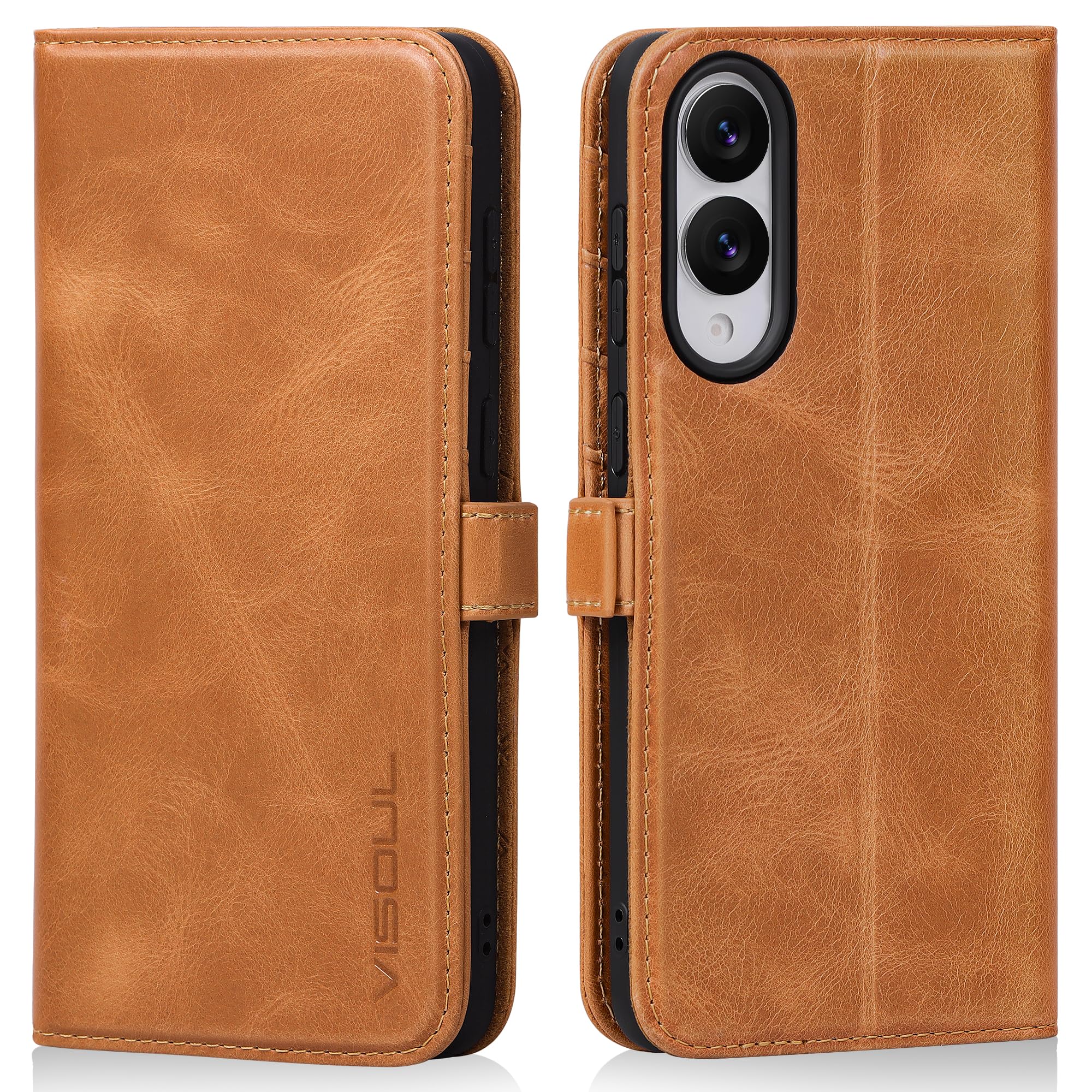 VISOUL Galaxy S25 Edge 対応 ケース 手帳型 本革 サイドグネット式 ギャラクシー S25 Edge スマホケース Samsung レザー...