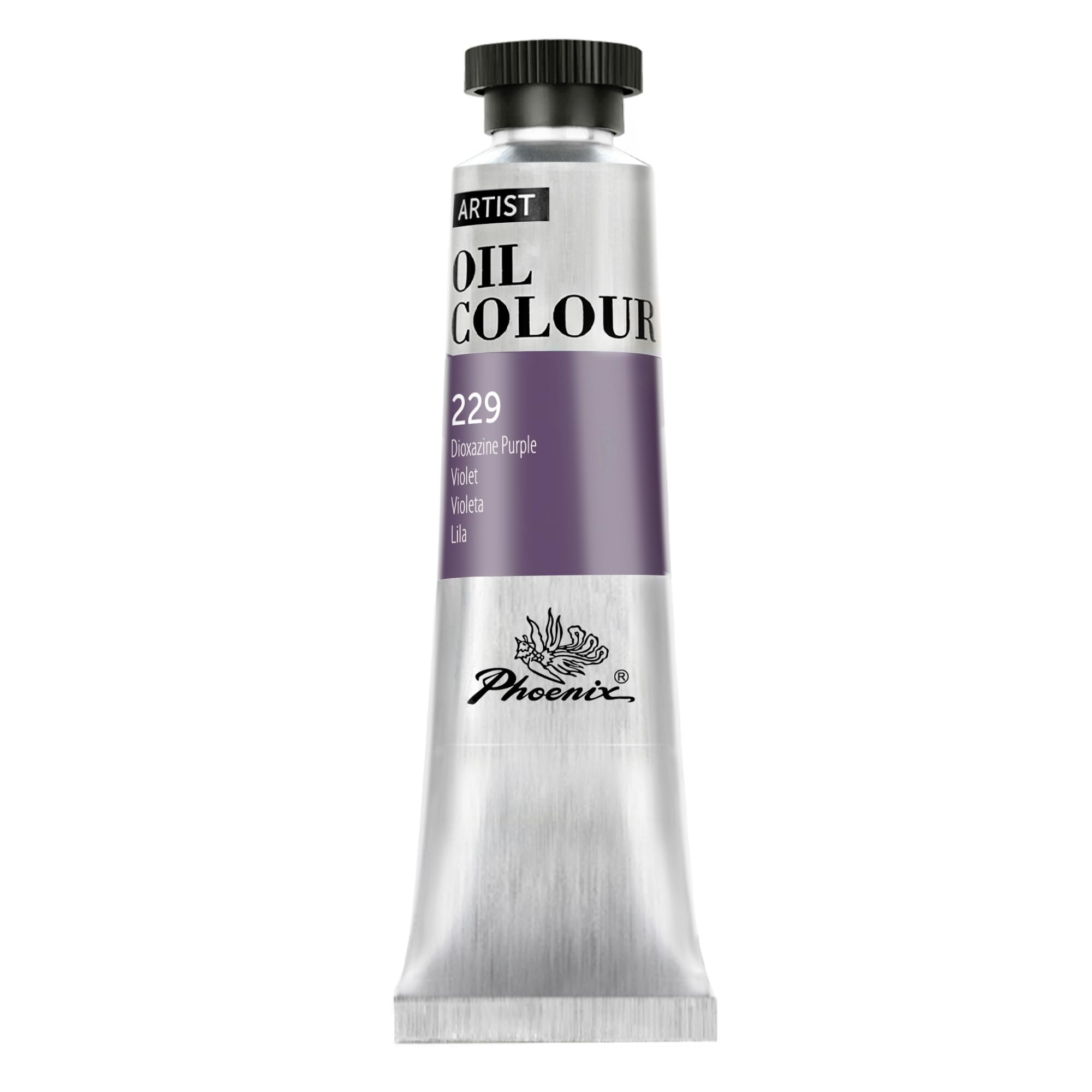 PHOENIX プロ 専門家用 油絵具 単色チューブ 40ml(1.35オンス) - ジオキサジンパープル
