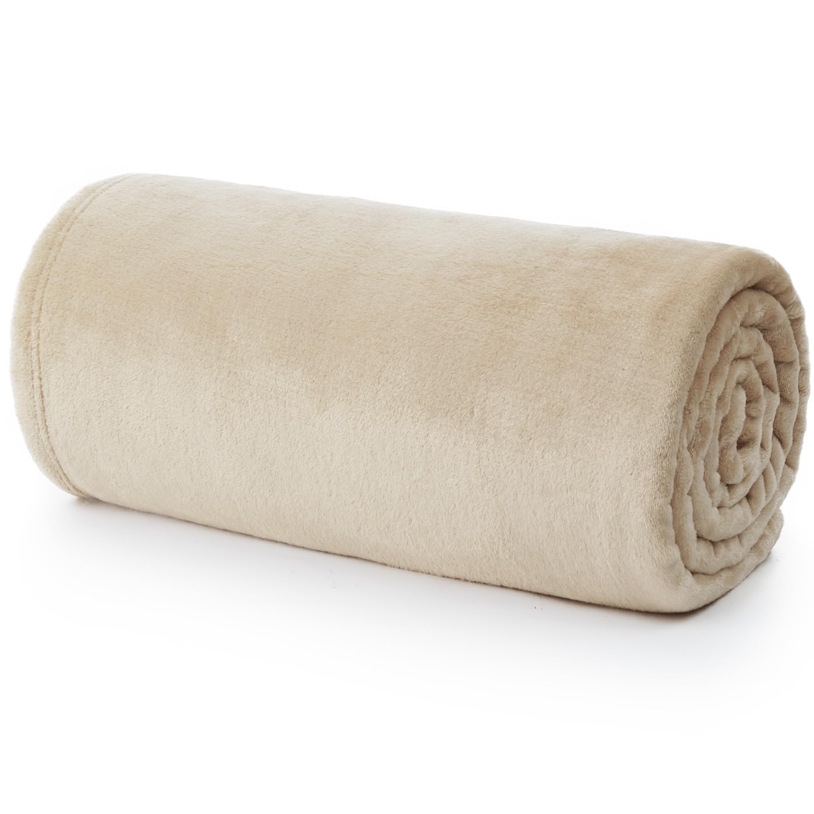 Hansleep 毛布 もうふ ひざ掛け 夏用 ひざかけ 膝掛け ブランケット ハーフケット マイクロファイバー 柔らかく肌触り 暖かい フランネル 洗える 静電防止 四季適用 (70x100,グレージュ)