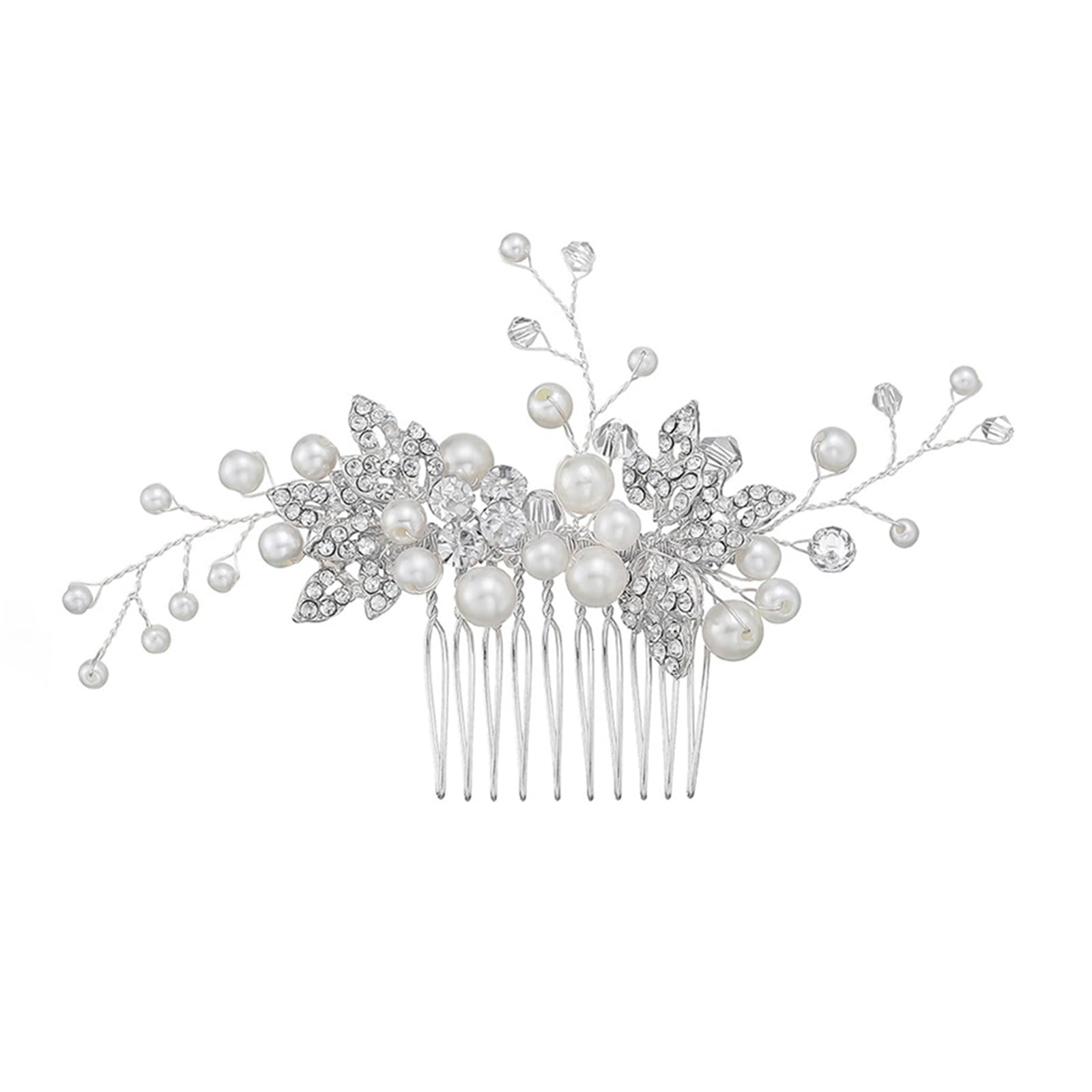 髪飾り ヘアアクセサリー 花 髪 飾り 浴衣 3点セット 和装髪飾り パール フラワー コーム Uピン ヘアピン ヘア飾り 結婚式 お呼ばれ 和装用髪飾り ウェディング 成人式 七五三 披露宴 パーティー 卒業式 入学式 和装 (ホワイト2)