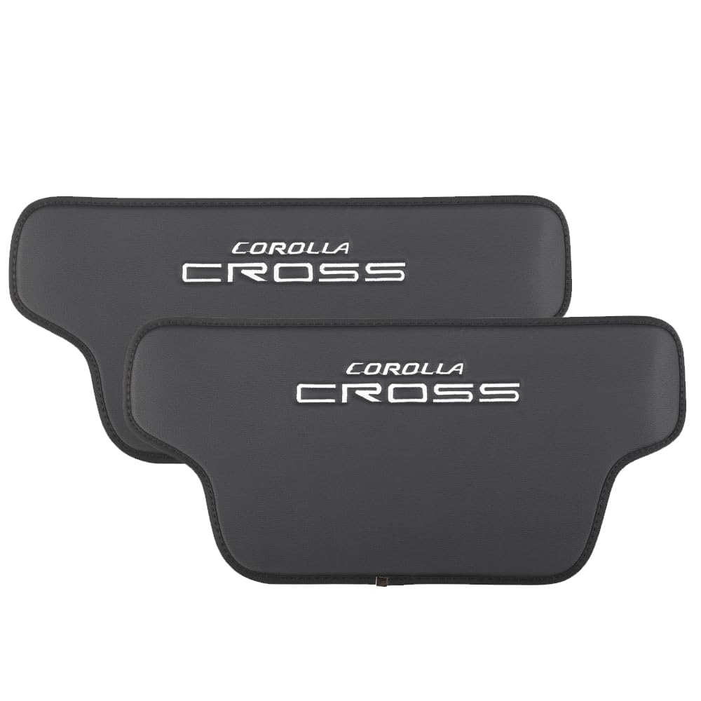 SAWAKAKI トヨタ カローラクロス 10系（2021年9月・） 専用 キックガード シート バック レザーマット 座席後部 シートバックプロテクター 内装 汚れ防止 ロゴ付き