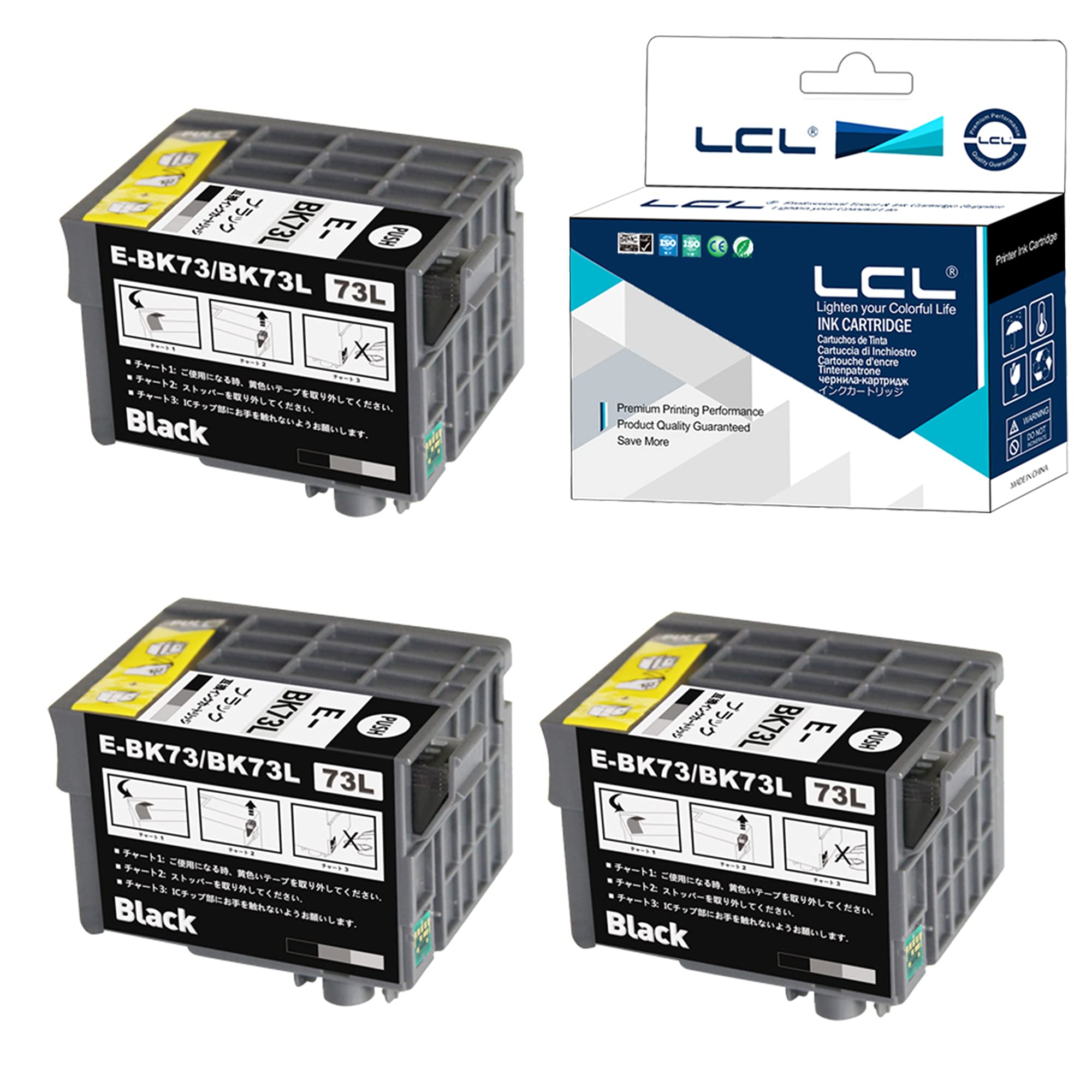 LCL エプソン用 ICBK73L（3パック ブラ�