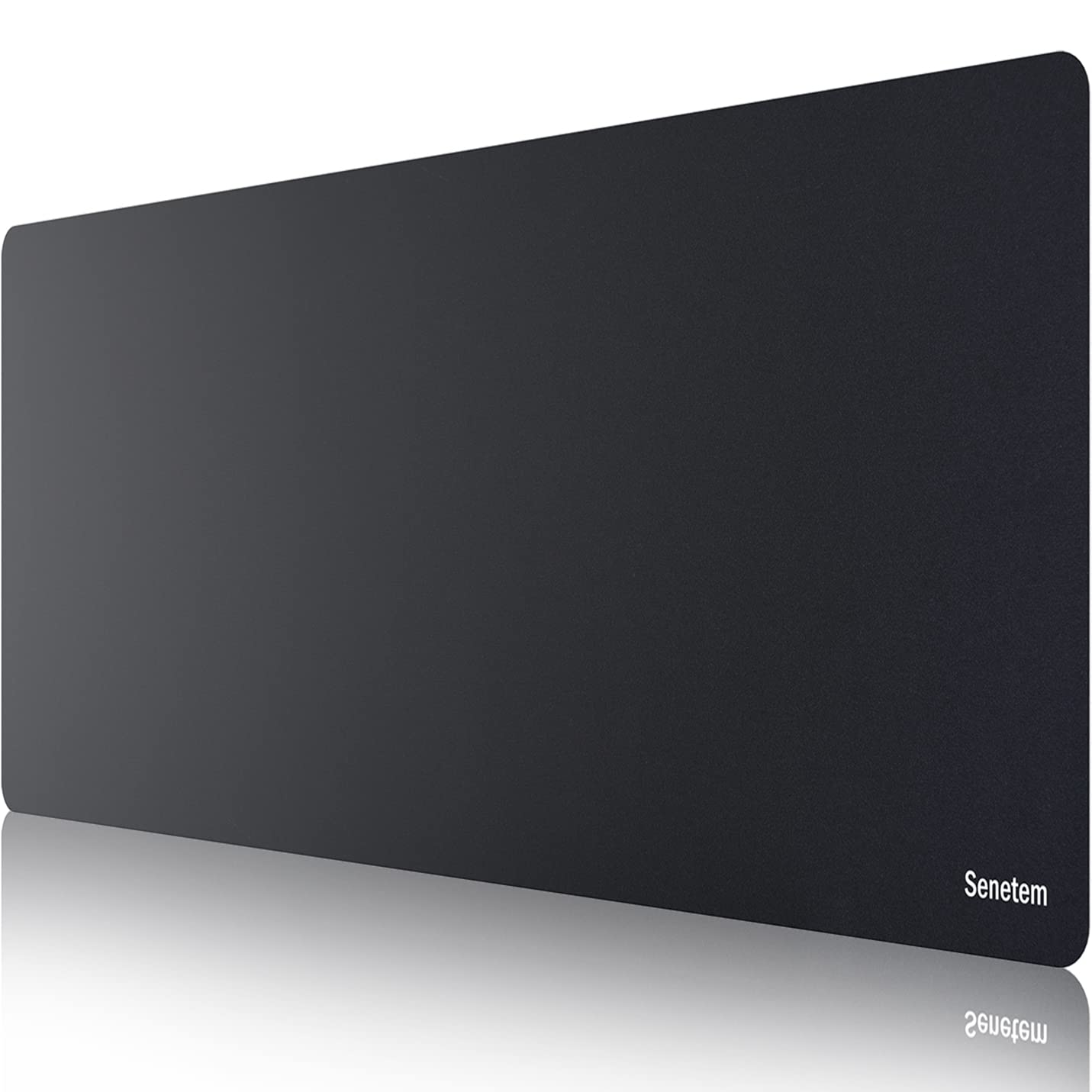 Rakuten - Senetem マウスパッド 大型 薄型 ゲーミング マウス パッド 大きいキーボードパッド 800×300×2mm 滑り止め レーザー&光学式マウス対応 黒 XL(80*30cm)