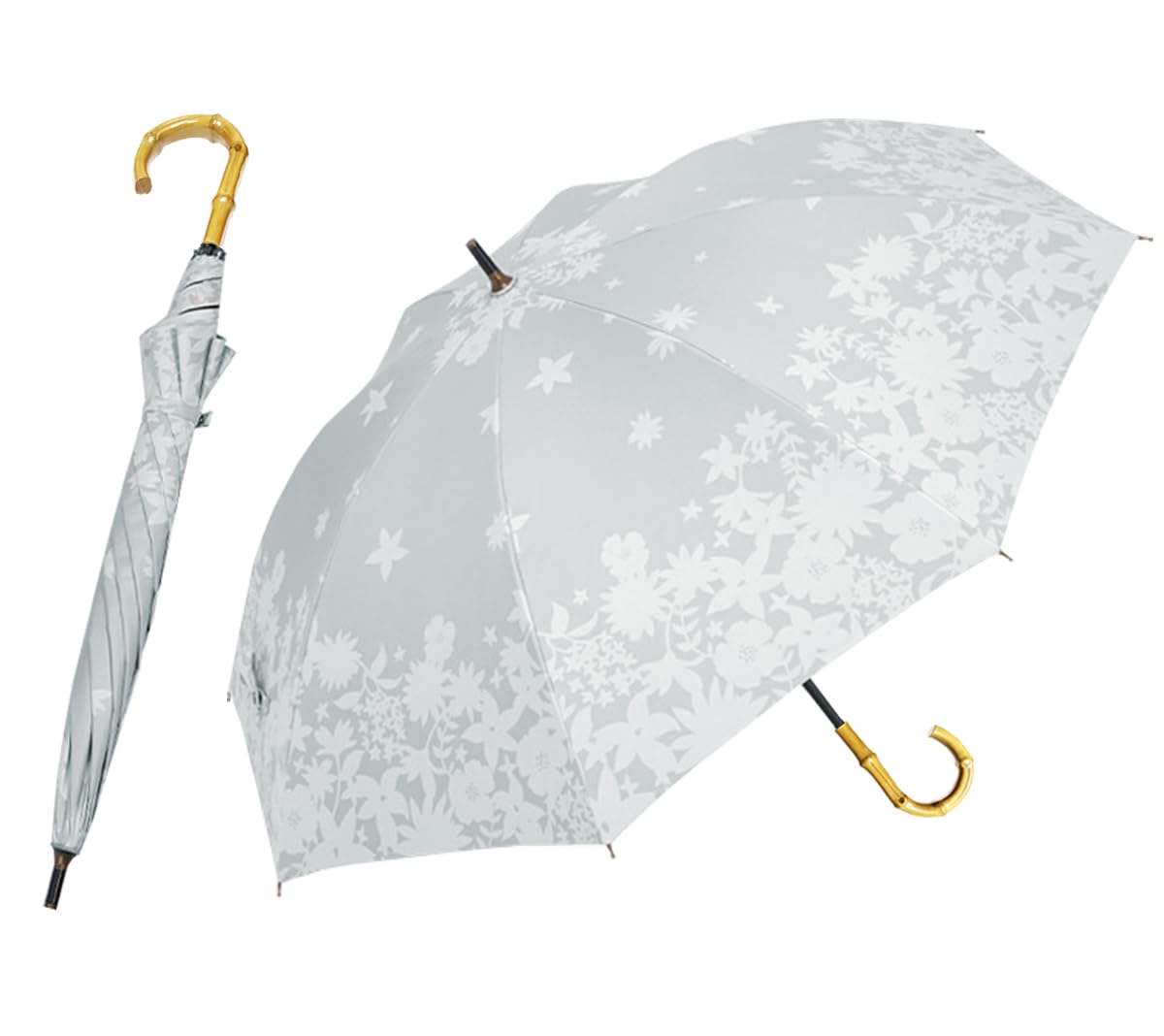 hiino kano 傘 レディース 日傘 uvカット 遮光 長傘 日傘兼用雨傘 レディース 超軽量 約250g バンブーハンドル 母の日のプレゼント 敬老の日...