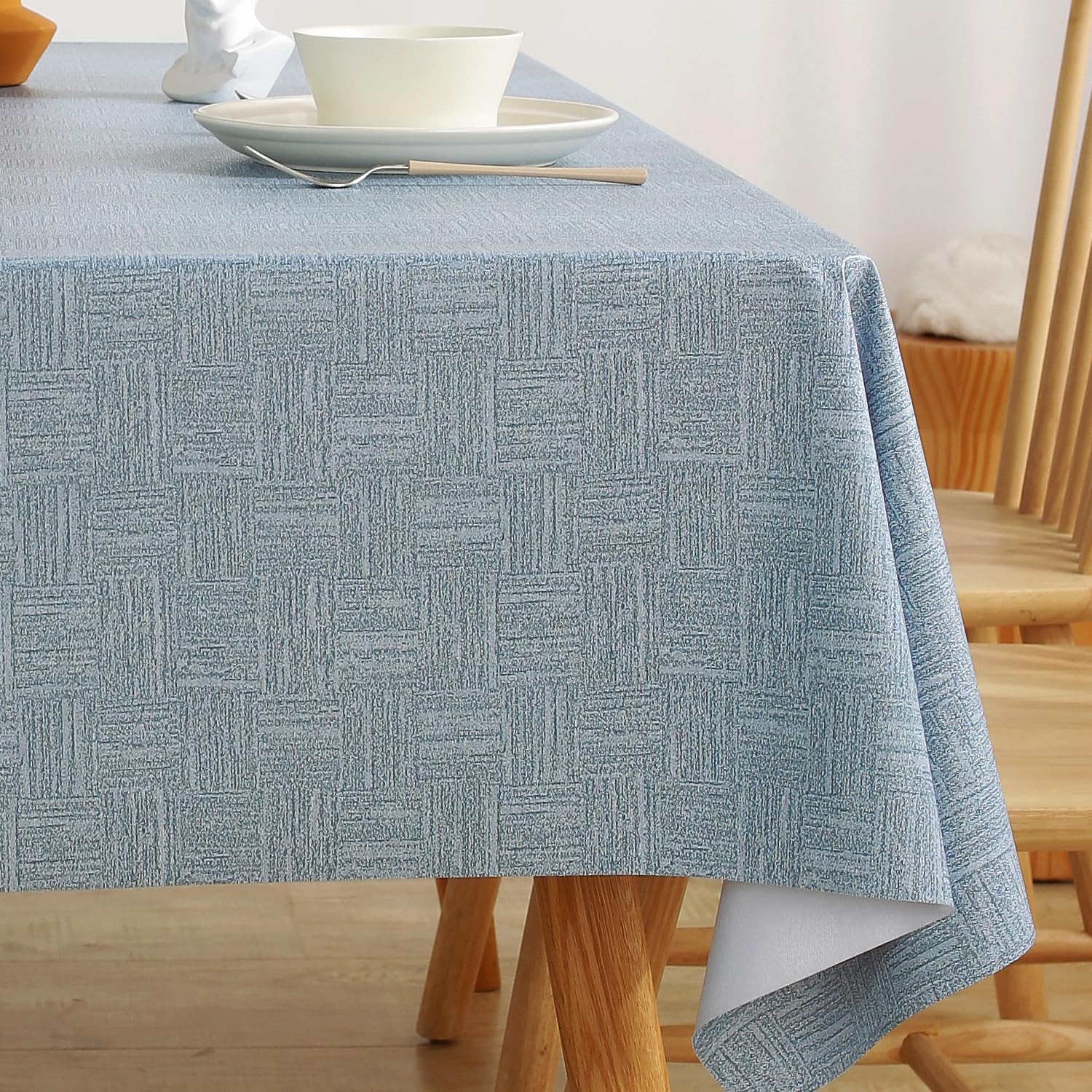 Hopeholic テーブルクロス ビニール おしゃれ 撥水 長方形 PVC製 無地 シンプル テーブルカバー 北欧 ..