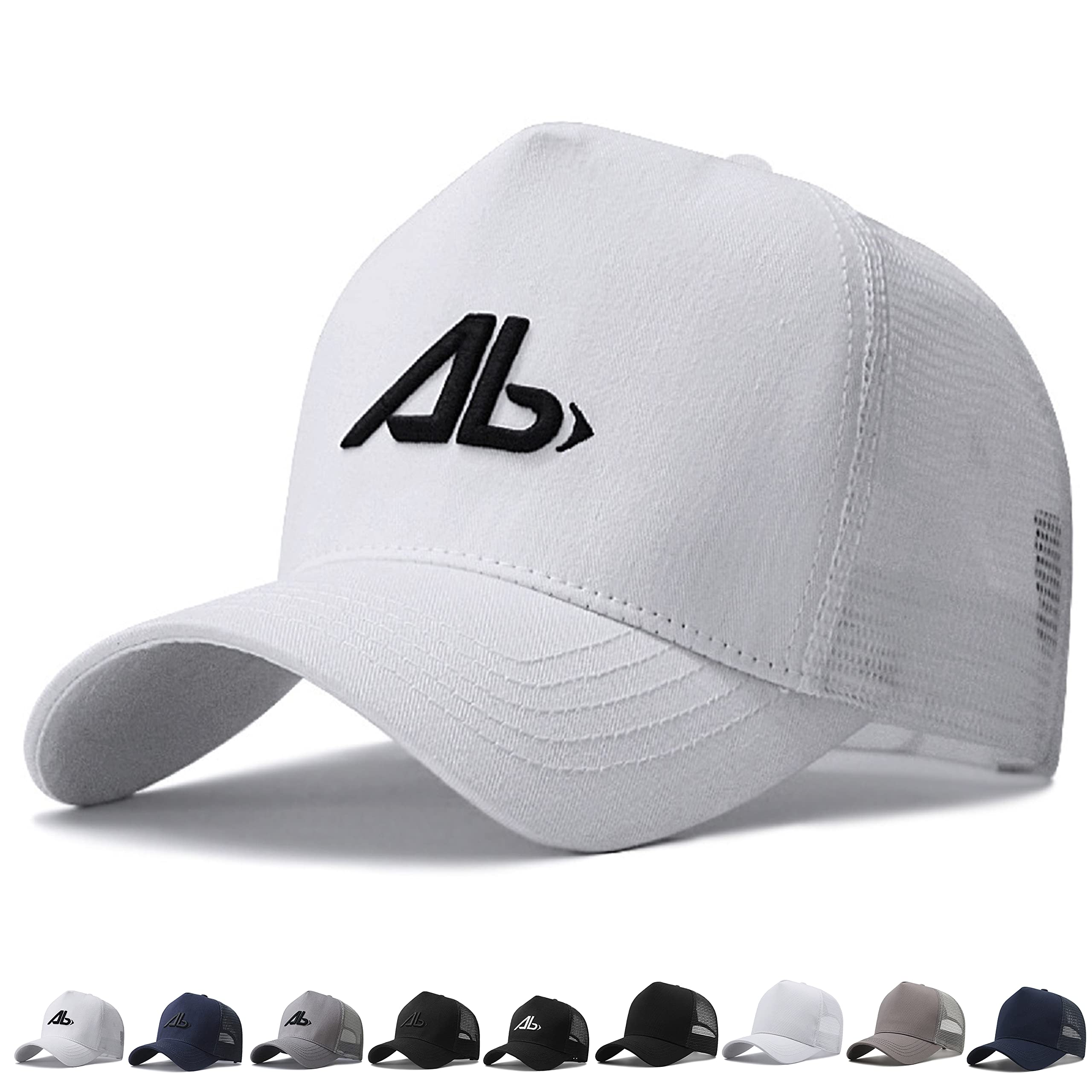 RF キャップ 大きいサイズ 帽子 メンズ メッシュ 深め 60-65cm 新式 男女兼用 おしゃれ かっこいい つば長 人気 ぼうし (ホワイト)