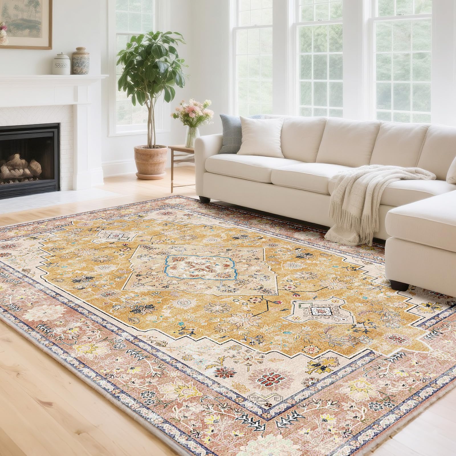 楽天市場】黄色 ペルシャ絨毯の通販