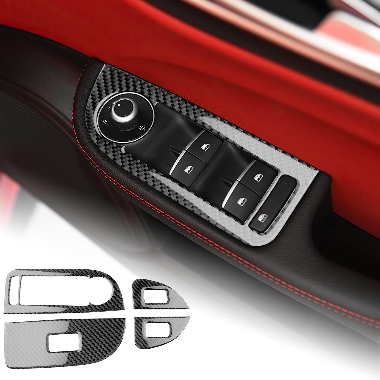 AIRSPEED アルファロメオ ジュリア 2代目 952系 2015-2024専用 アクセサリー カーボンファイバー 内装 カスタム パーツ カードアウィンド...