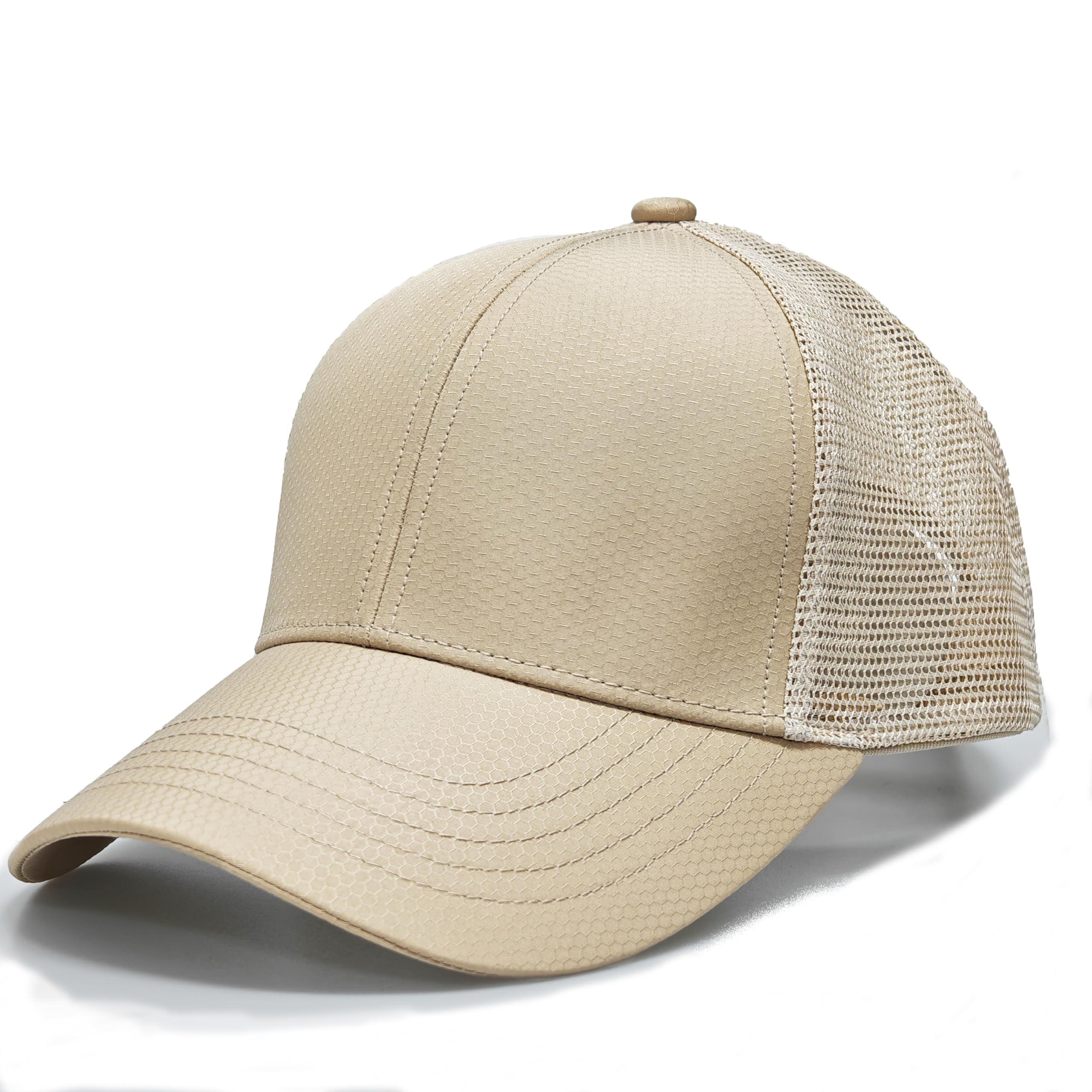 RF キャップ メンズ 大きいサイズ 帽子 61-68cm 深め メッシュ 夏 通気 速乾 軽薄 男女兼用 おしゃれ かっこいい つば長 人気 ぼうし（カーキ)