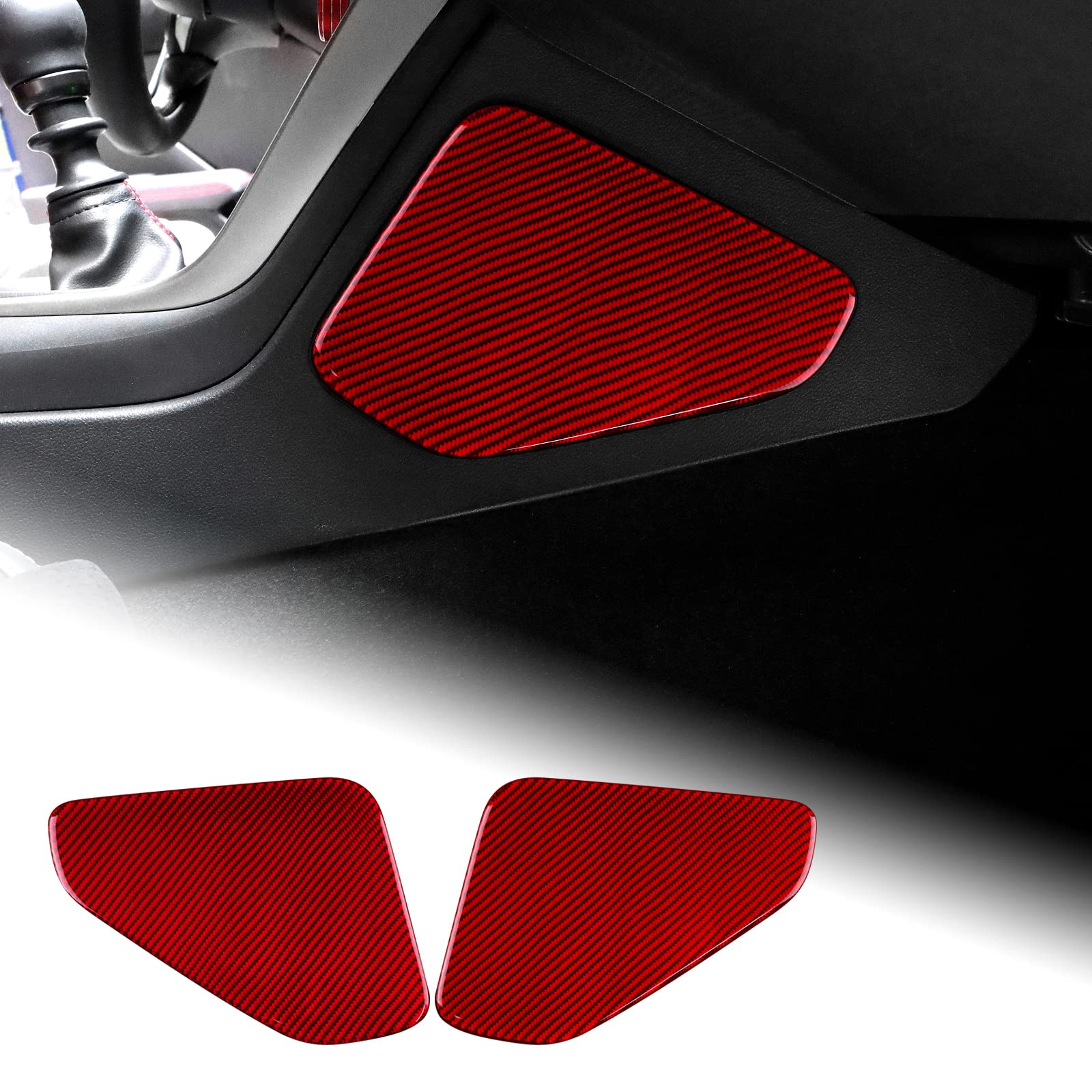 AIRSPEED トヨタ GR86 ZN8 スバル BRZ ZD8 2021 2022 2023 2024専用 アクセサリー リアルカーボンファイバー製 カーセンターコンソールサイド装飾ストリップ おしゃれ Subaru BRZ Toyota GR86 内